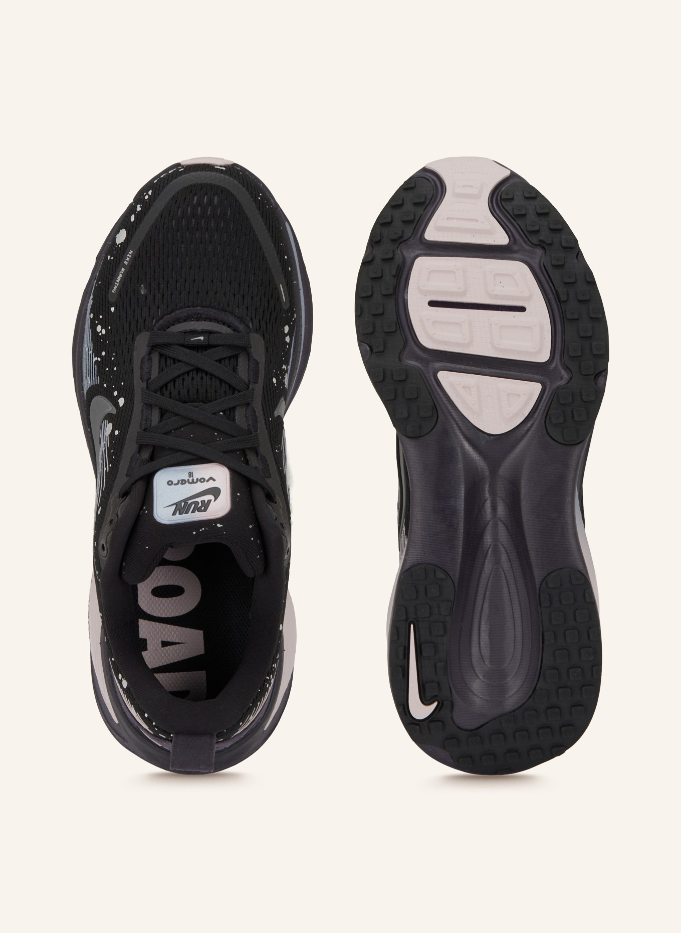 Nike Laufschuhe VOMERO 18: SCHWARZ / GRAU