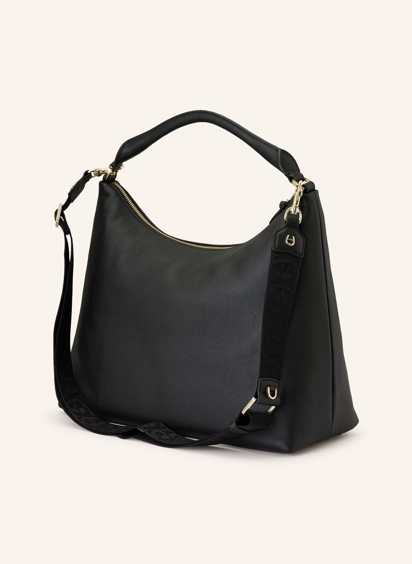 AIGNER Handtasche MEDIUM: SCHWARZ / GOLD