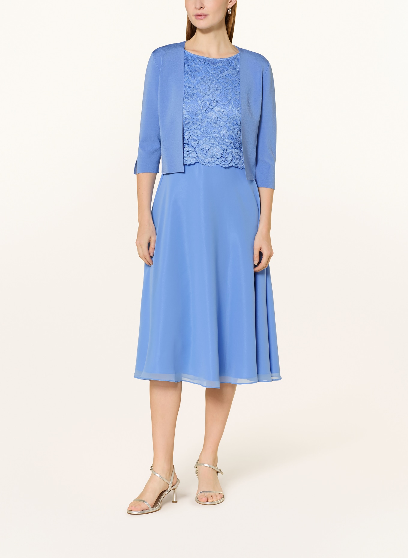 Vera Mont Bolero with 3/4 sleeves: LIGHT BLUE