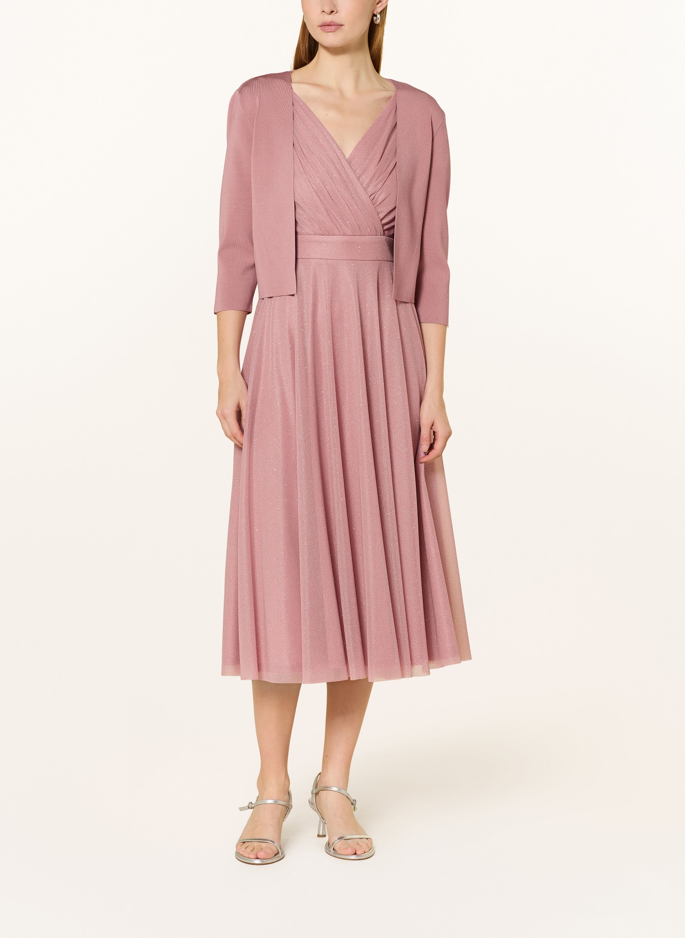 Vera Mont Bolero s 3/4 rukávy: STARORŮŽOVÁ