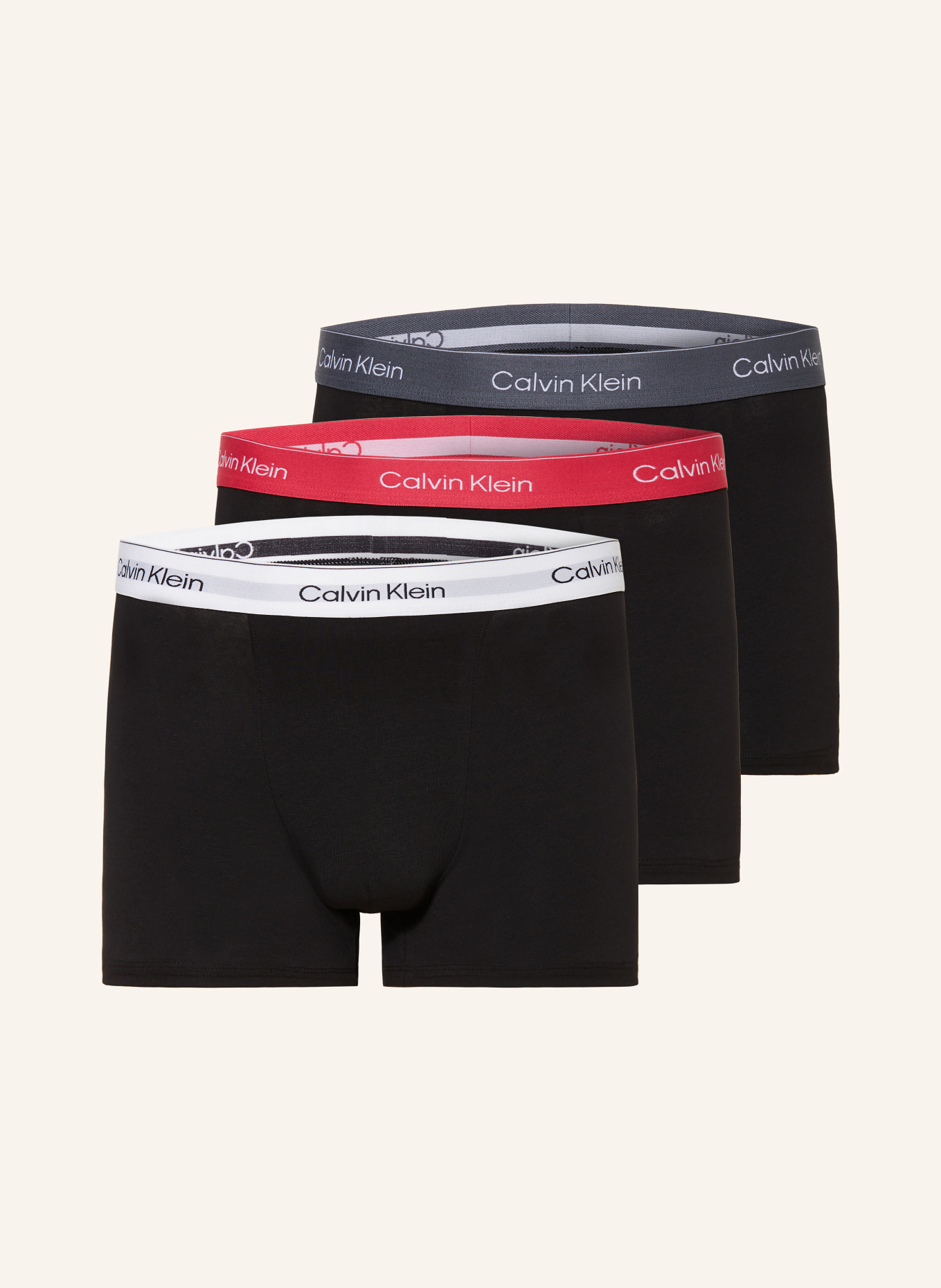 Calvin Klein 3er-Pack Boxershorts ICON COTTON Relaxed Fit: SCHWARZ