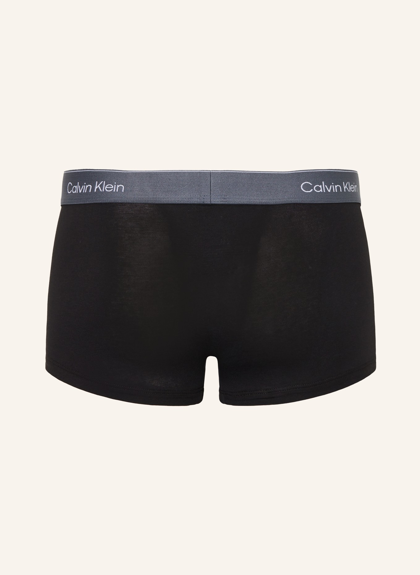 Calvin Klein 3er-Pack Boxershorts ICON COTTON STRETCH Low Rise: SCHWARZ / HELLGRAU / HELLBLAU