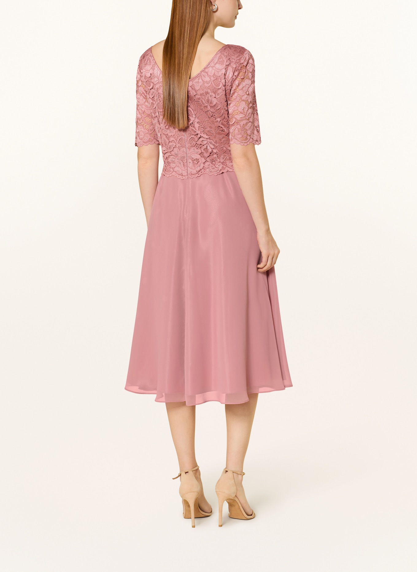 Vera Mont koktejlové šaty: STARORŮŽOVÁ