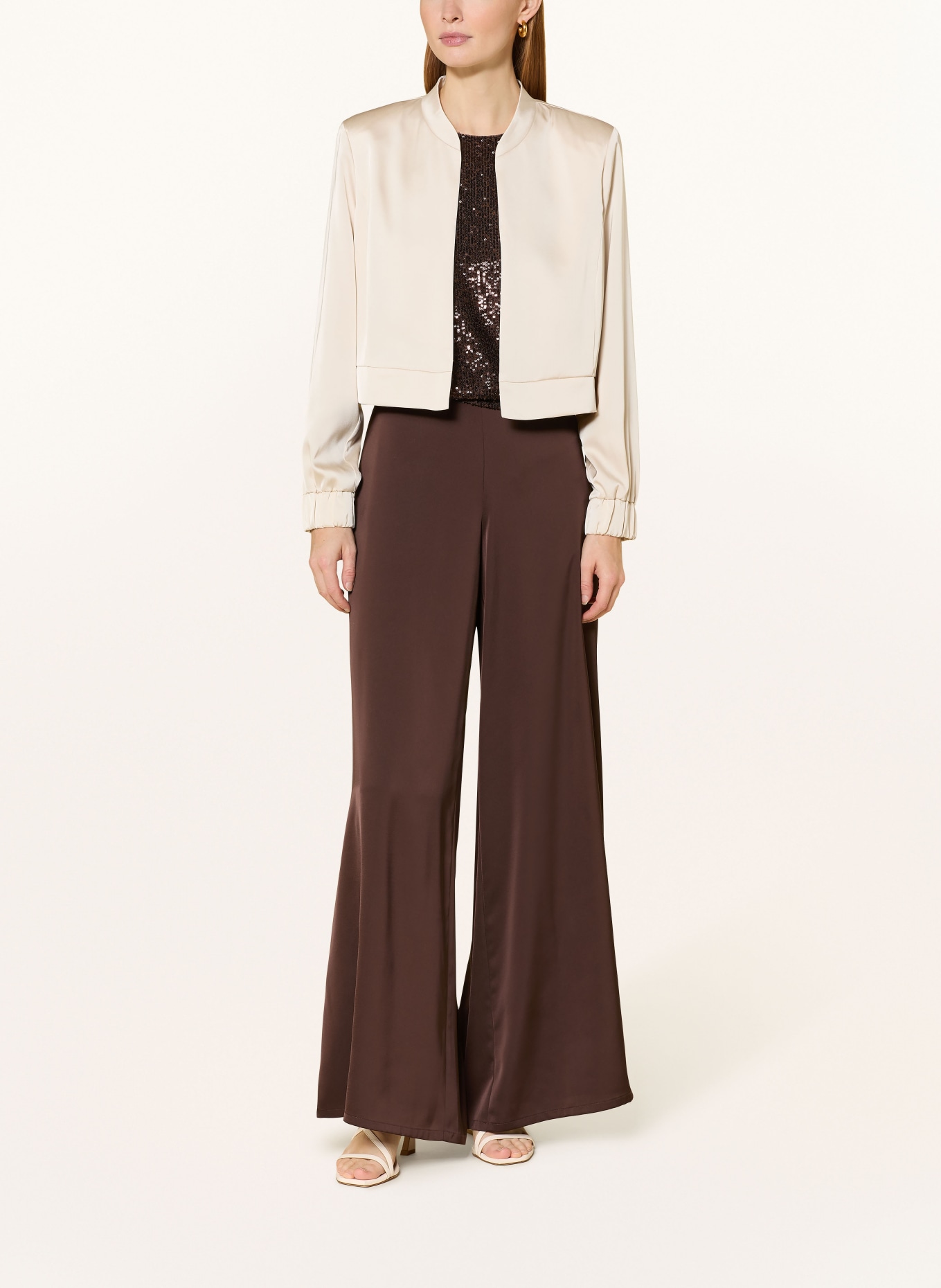 V by Vera Mont satin bolero: CREAM