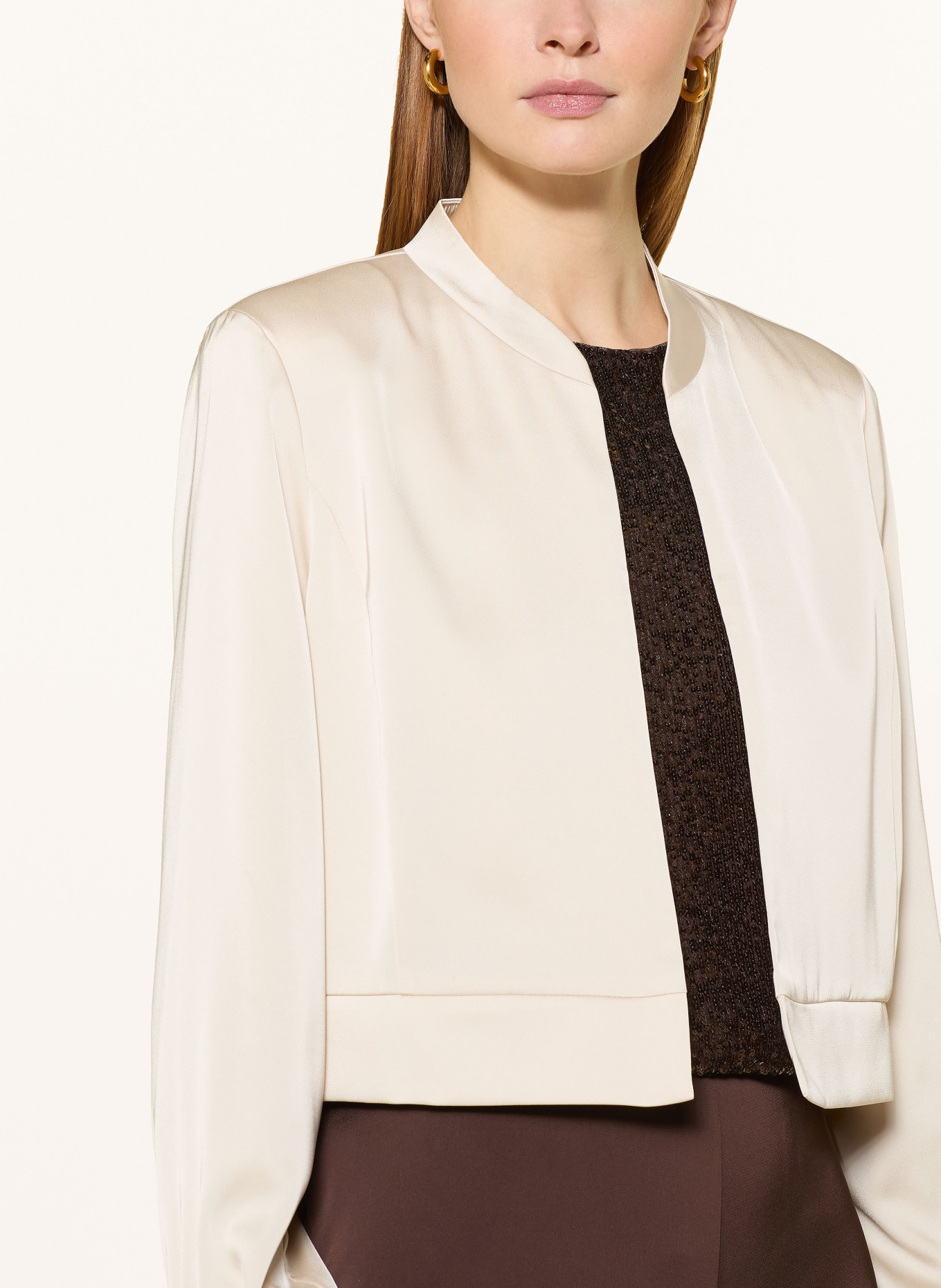 V by Vera Mont satin bolero: CREAM