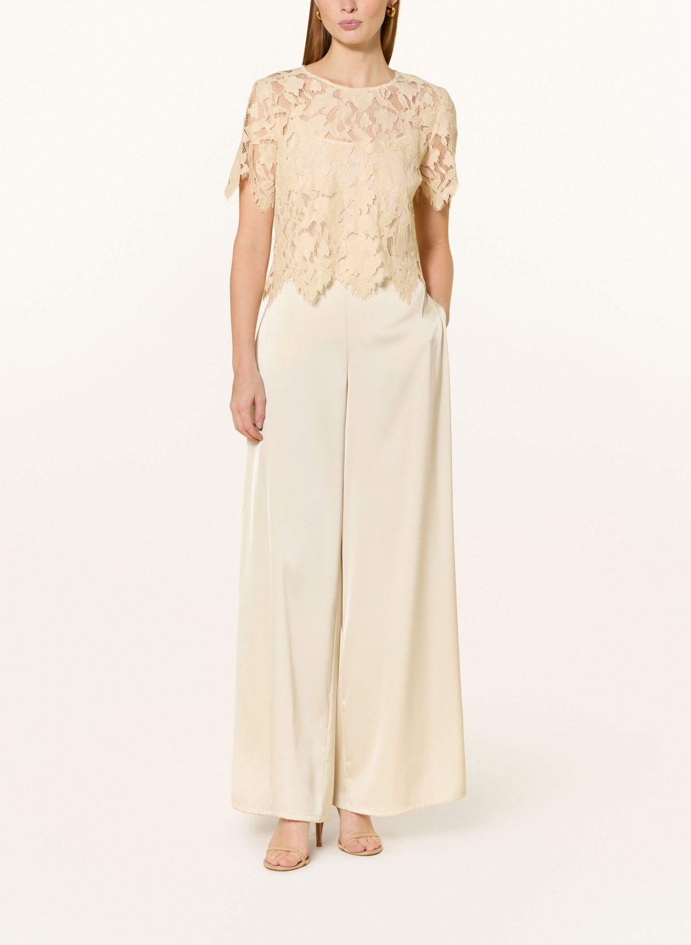 V by Vera Mont Satinhose: CREME