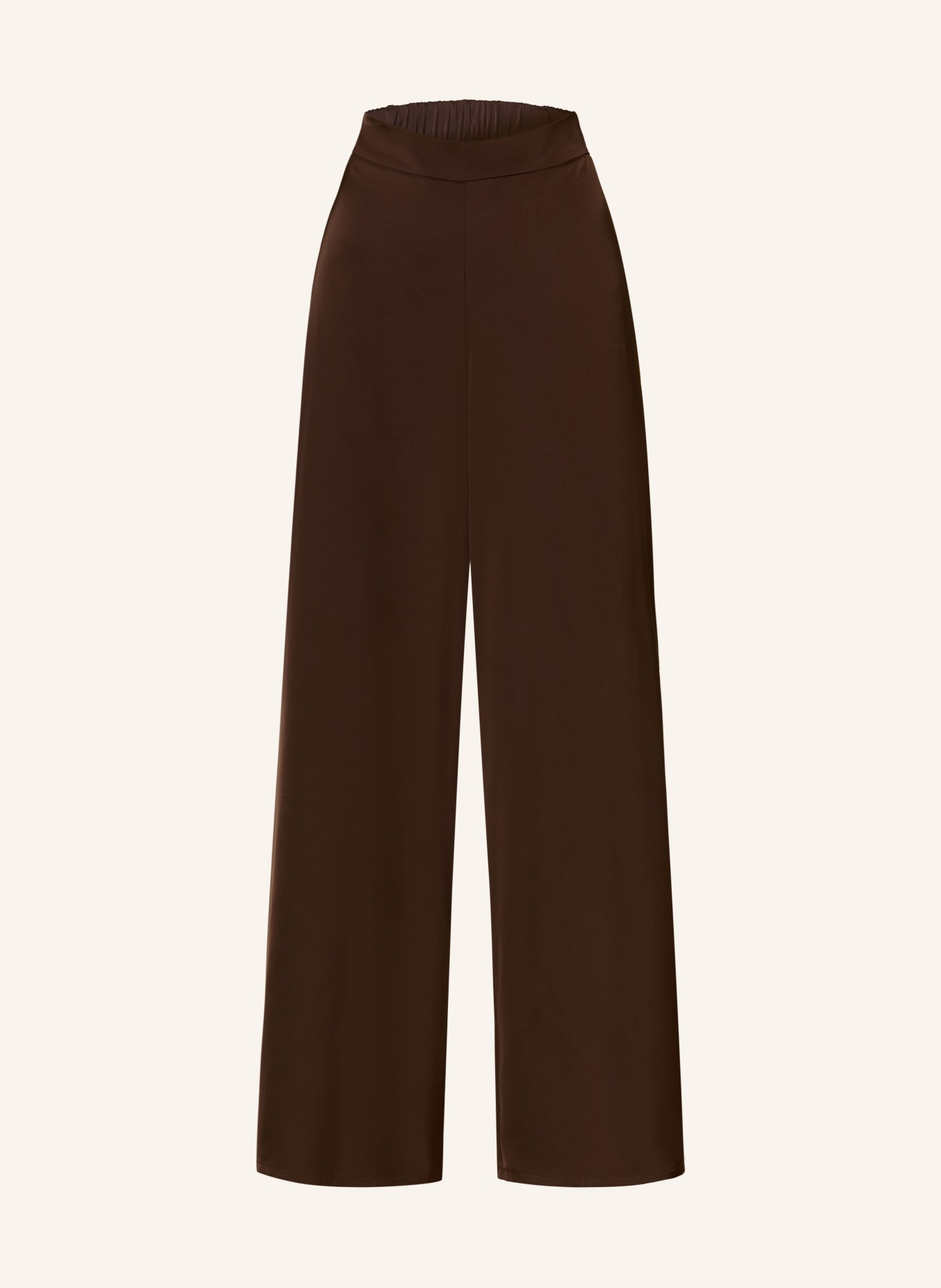 V by Vera Mont saténové kalhoty: TMAVĚ HNĚDÁ