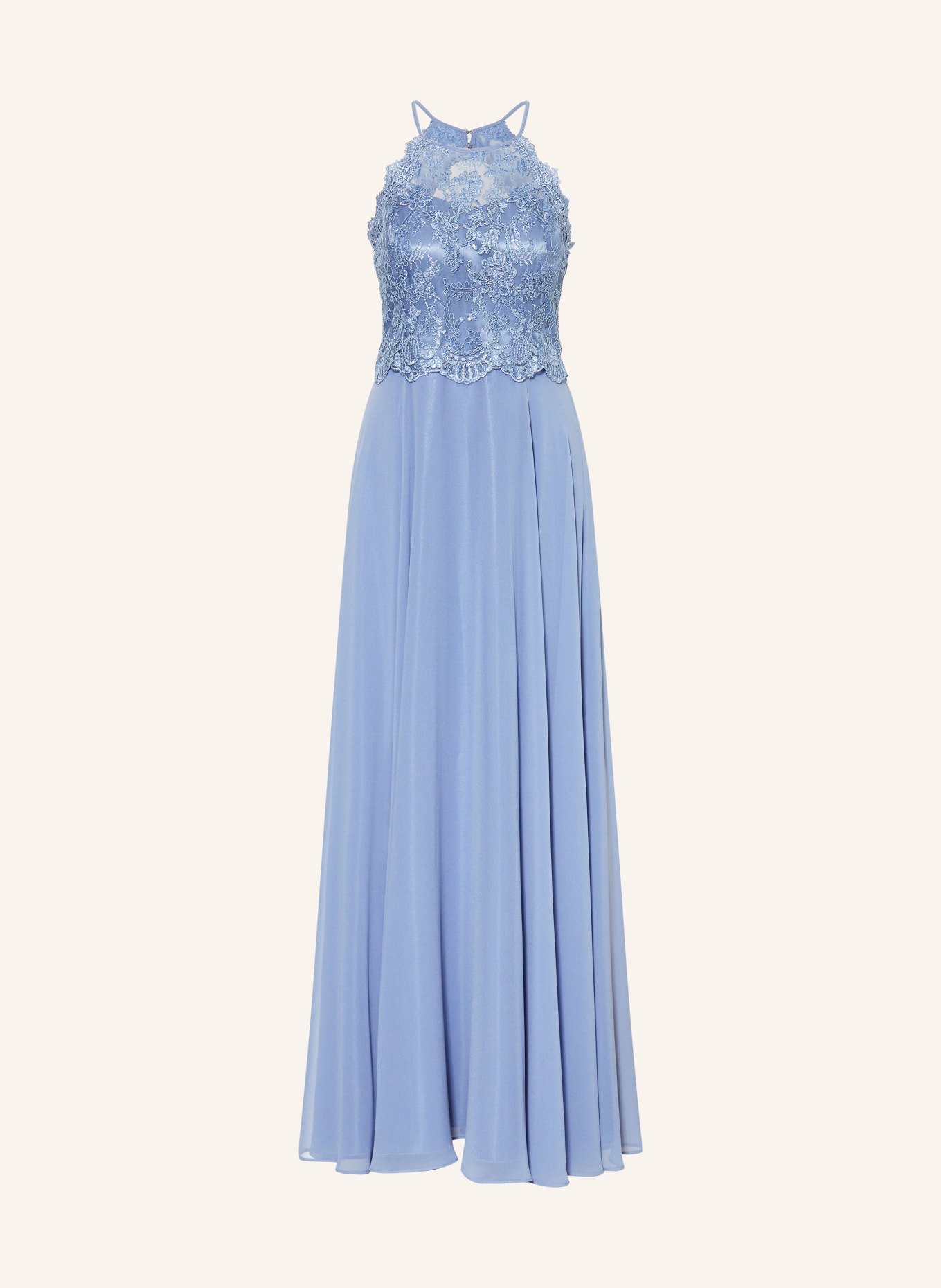 VM Vera Mont Suknia wieczorowa z koronką i cekinami: JASNONIEBIESKI