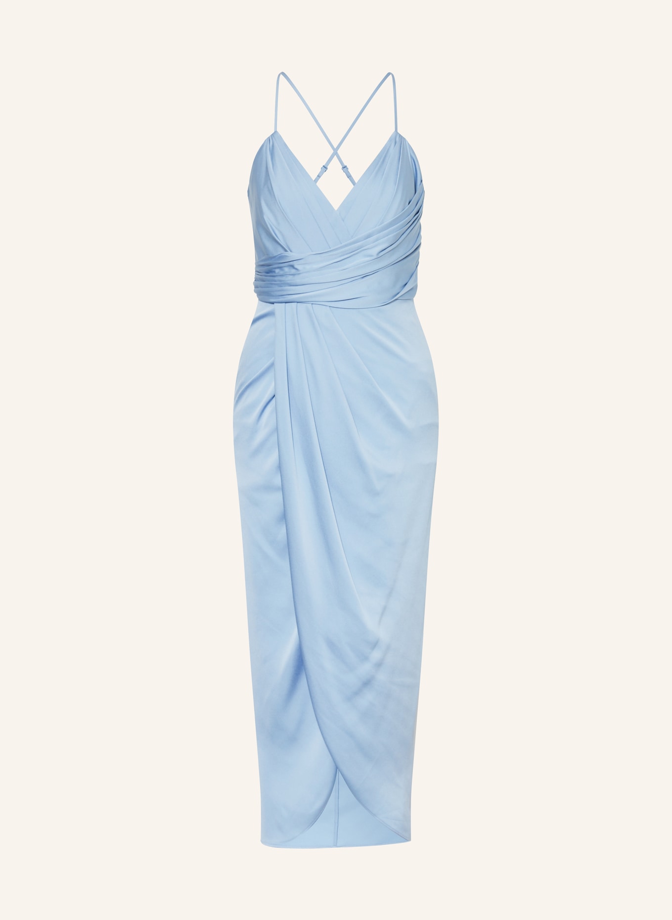 V by Vera Mont Saténové koktejlové šaty: TMAVĚ MODRÁ