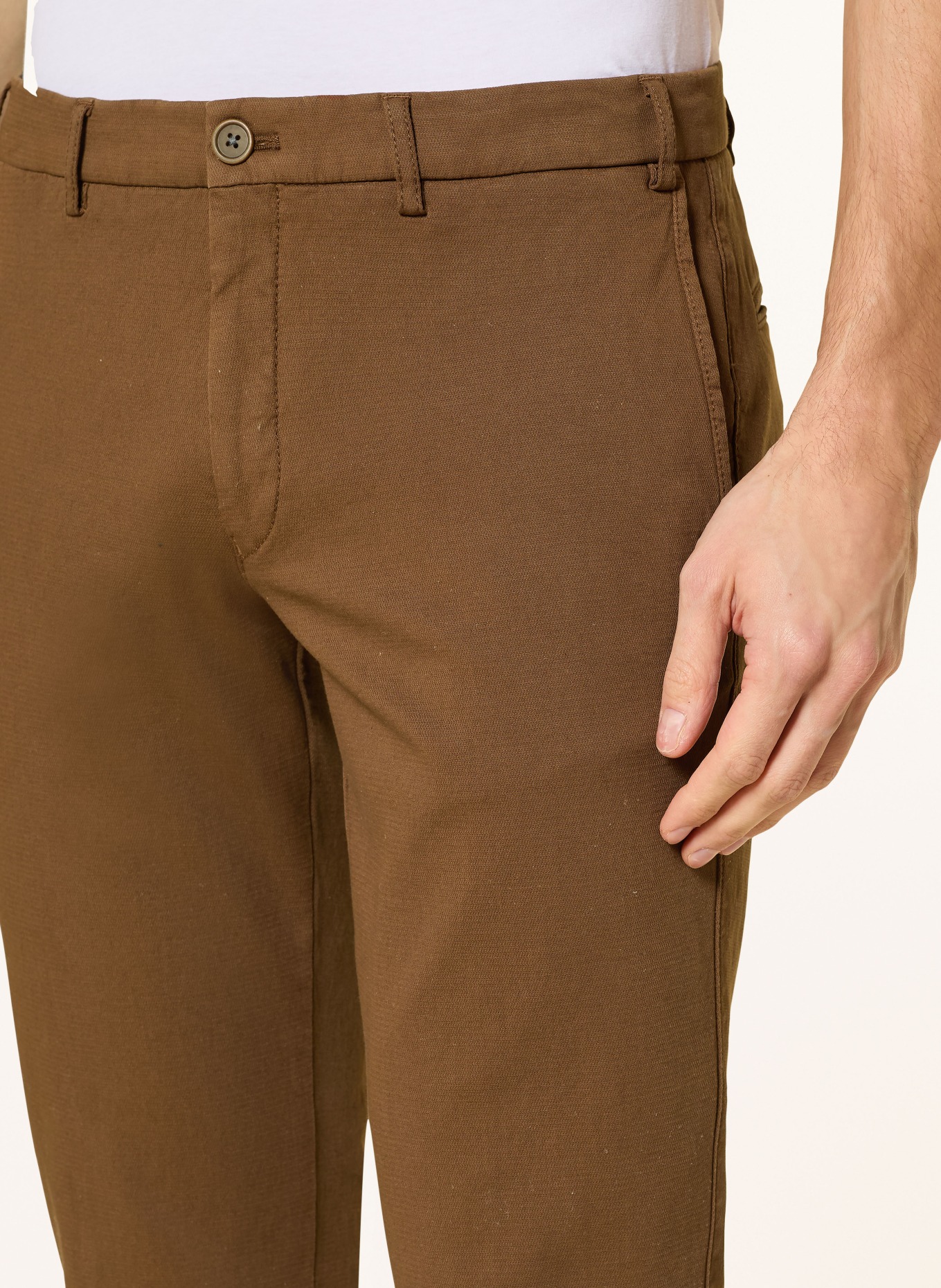 HILTL Chino Slim Fit: COGNAC