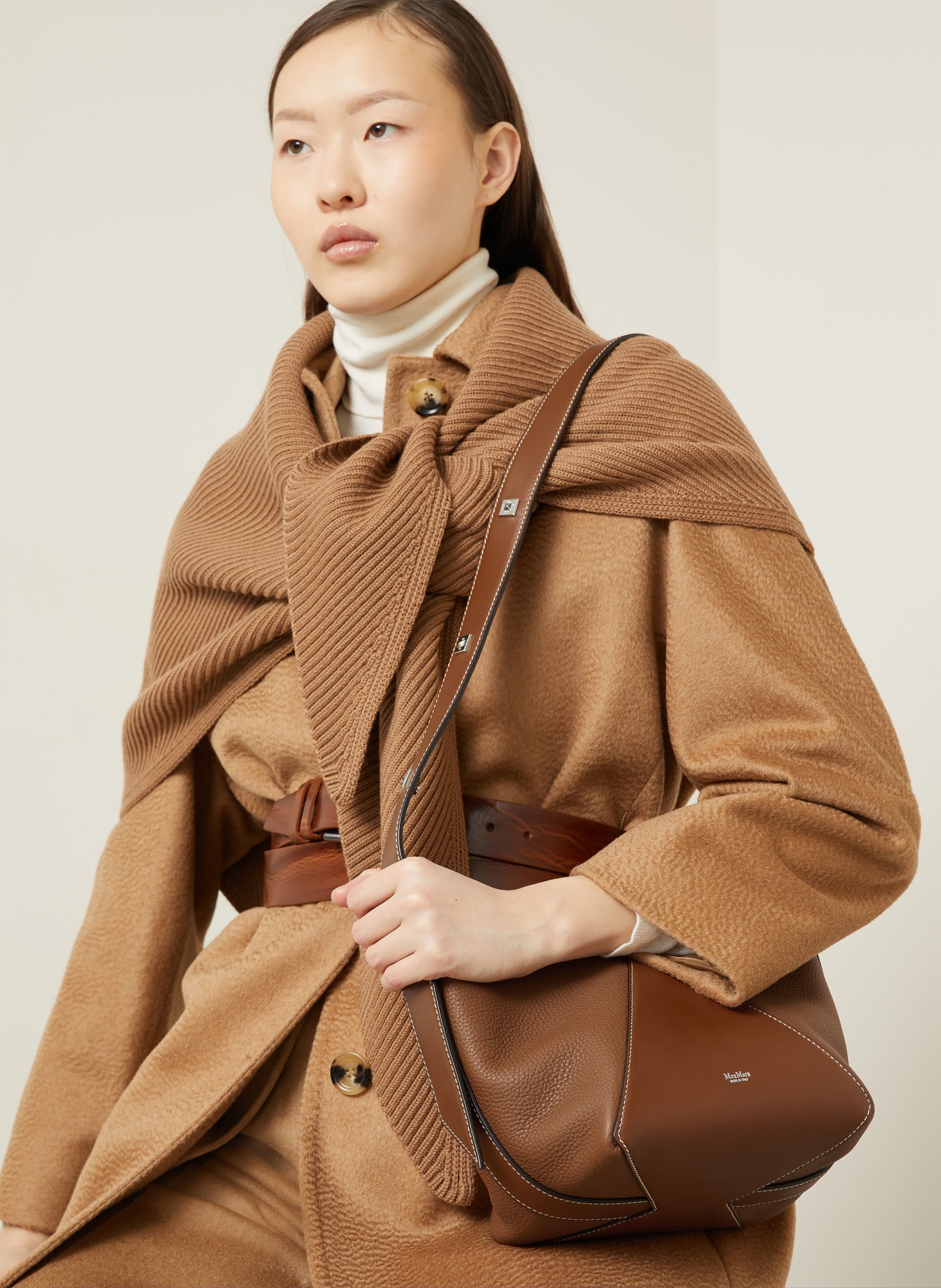 Max Mara Sac à bandoulière MMBUCKETS: COGNAC