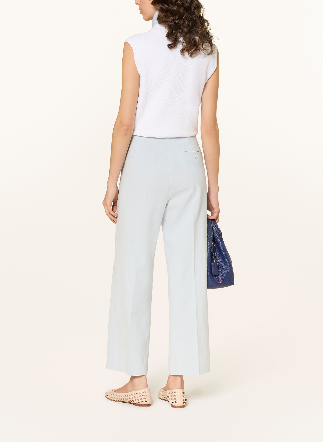 SEDUCTIVE Marlenehose DOMENICA mit Leinen: HELLBLAU