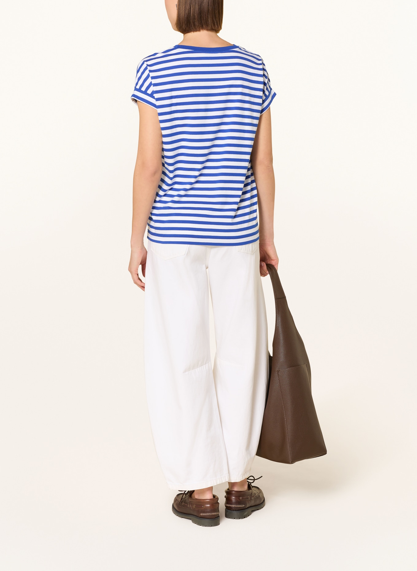 ARMEDANGELS Koszulka IDAARA: NIEBIESKI / BIAŁY