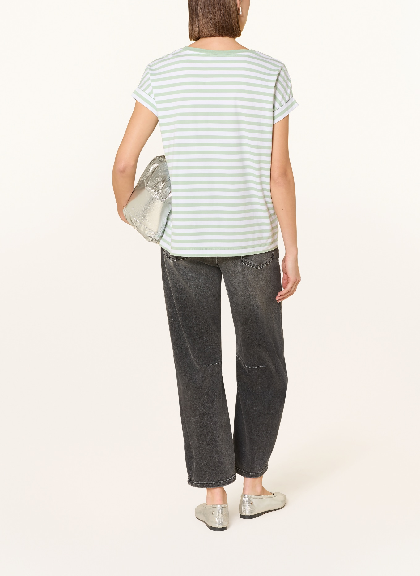 ARMEDANGELS T-Shirt IDAARA: HELLGRÜN / WEISS