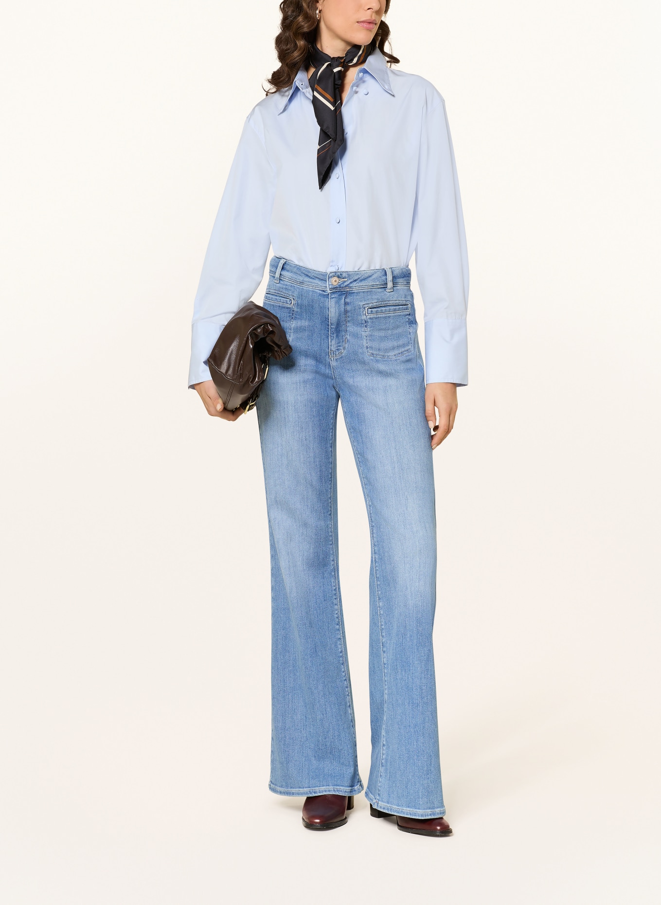 RAFFAELLO ROSSI Bootcut Jeans NELLA: 830 Grau Blau