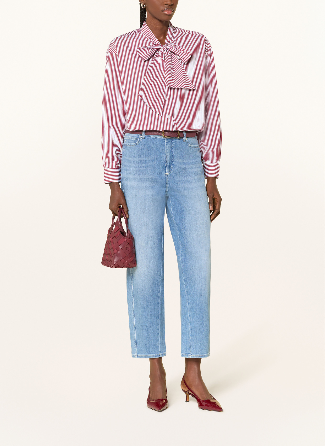 RAFFAELLO ROSSI Džíny Barrel HANNI: 830 Grau Blau