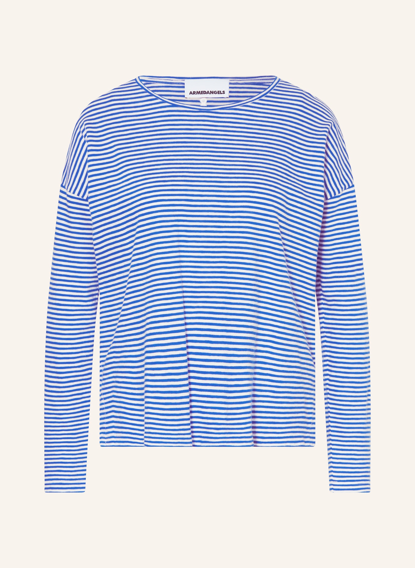 ARMEDANGELS XIANAA long-sleeved shirt: BLUE / WHITE