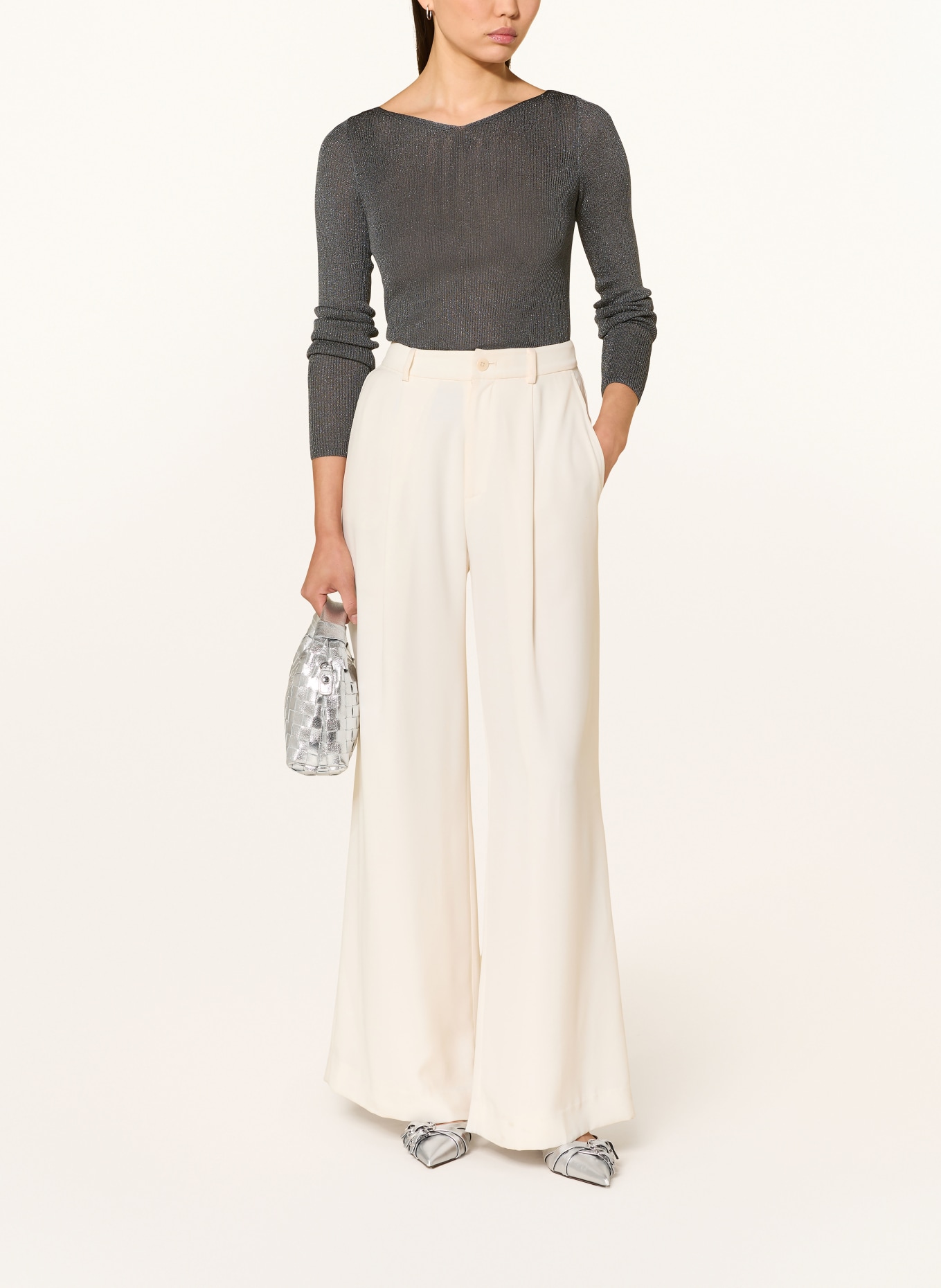 TIGER OF SWEDEN Pullover ALIIANNA mit Glitzergarn: PETROL