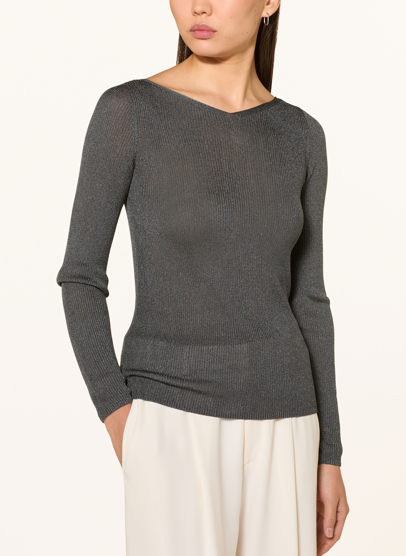 TIGER OF SWEDEN Pullover ALIIANNA mit Glitzergarn: PETROL