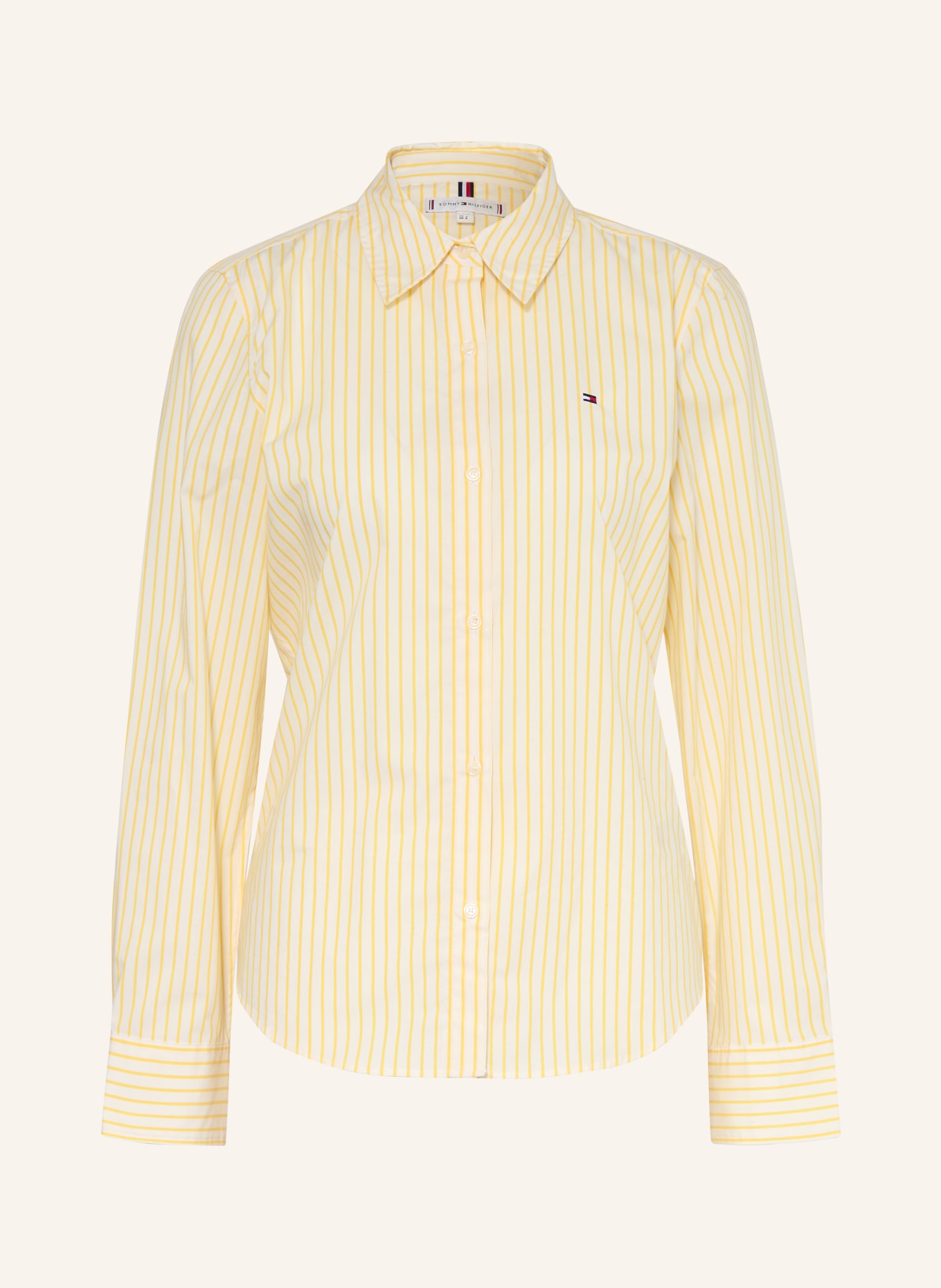 TOMMY HILFIGER Hemdbluse: HELLGELB / GELB