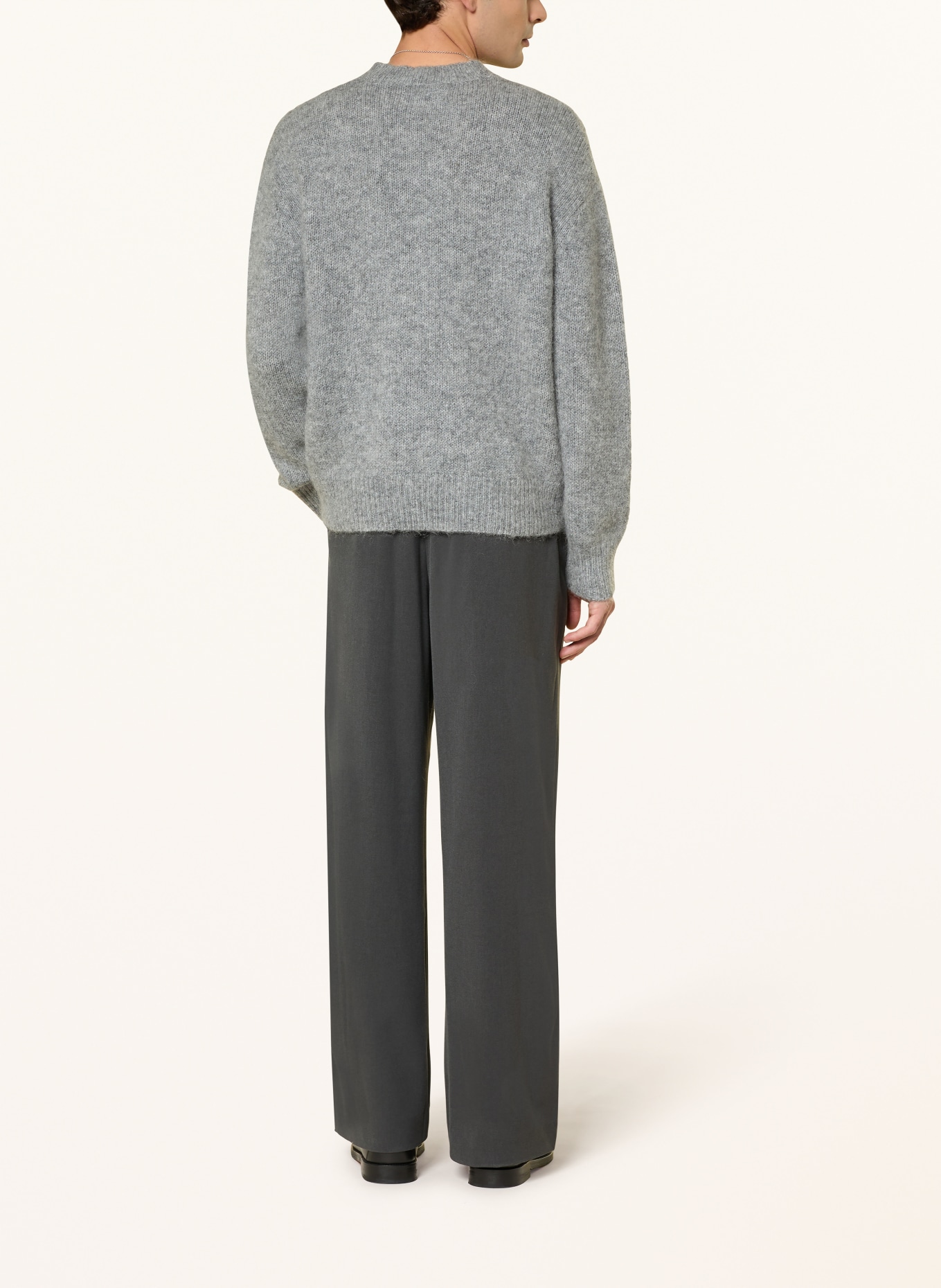 ALLSAINTS Chino HALLA Relaxed Wide Fit: DUNKELGRAU