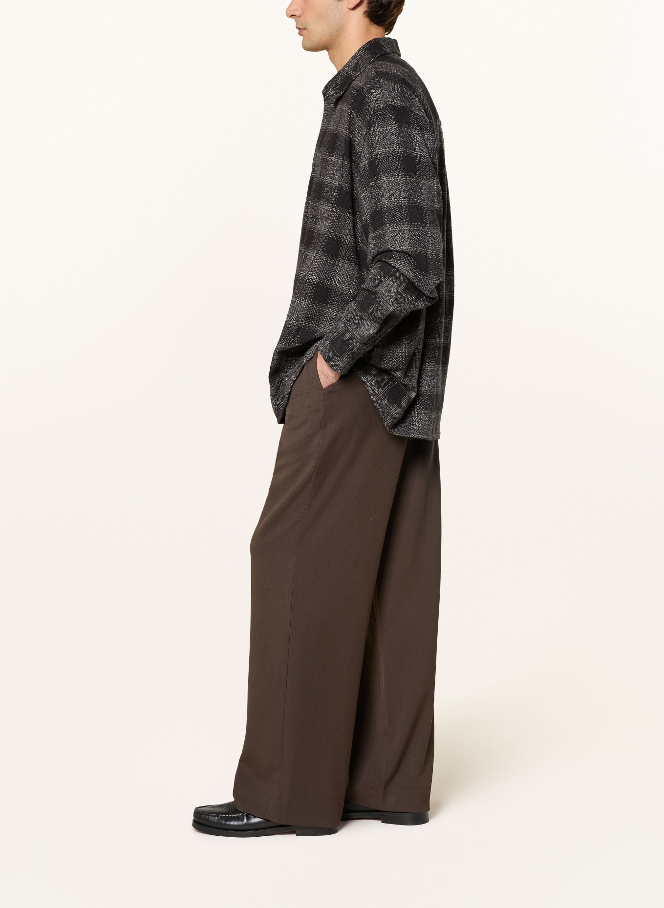 ALLSAINTS Chino HALLA Relaxed Wide Fit: DUNKELBRAUN