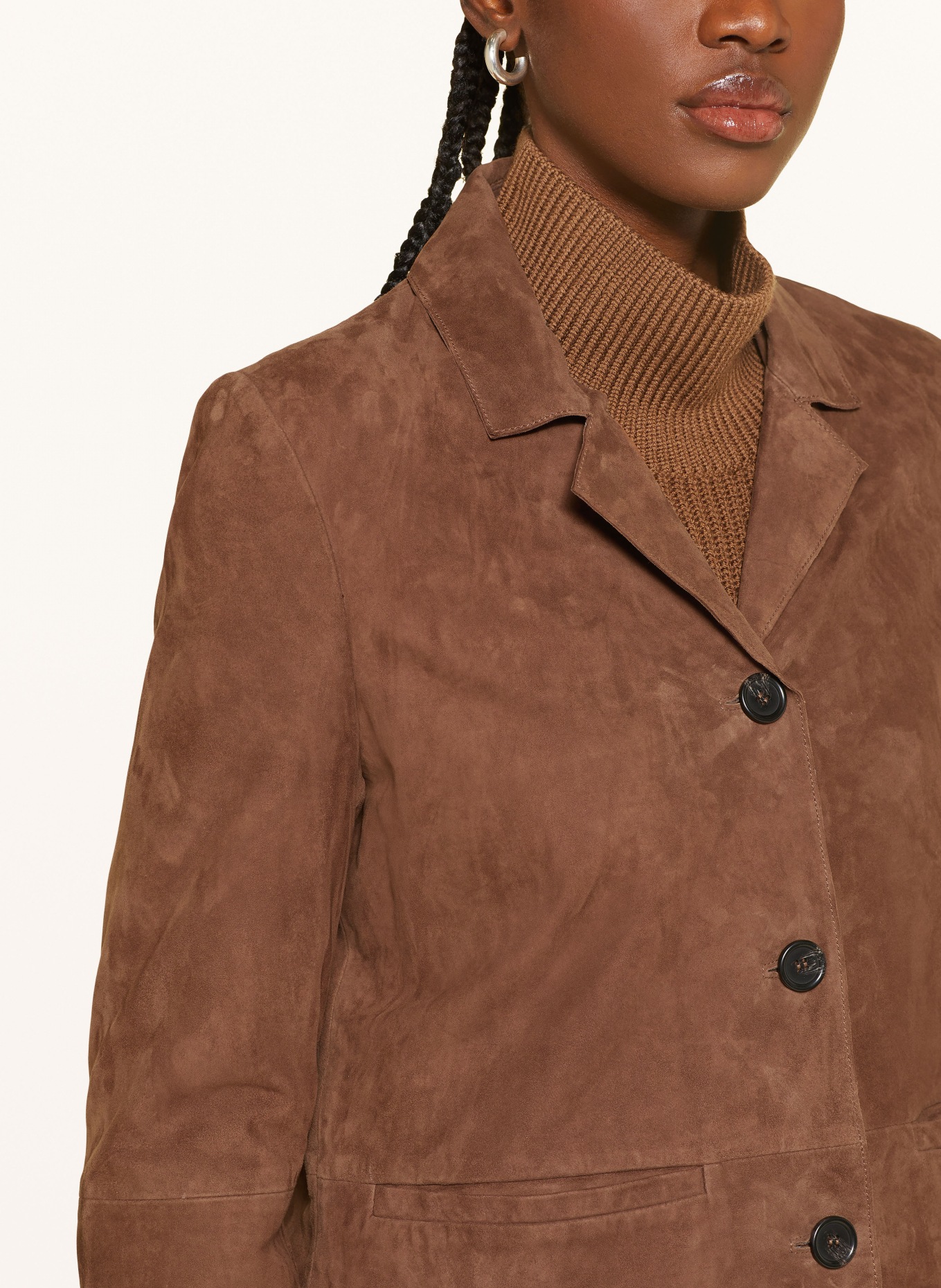 MRS & HUGS Lederjacke: BRAUN