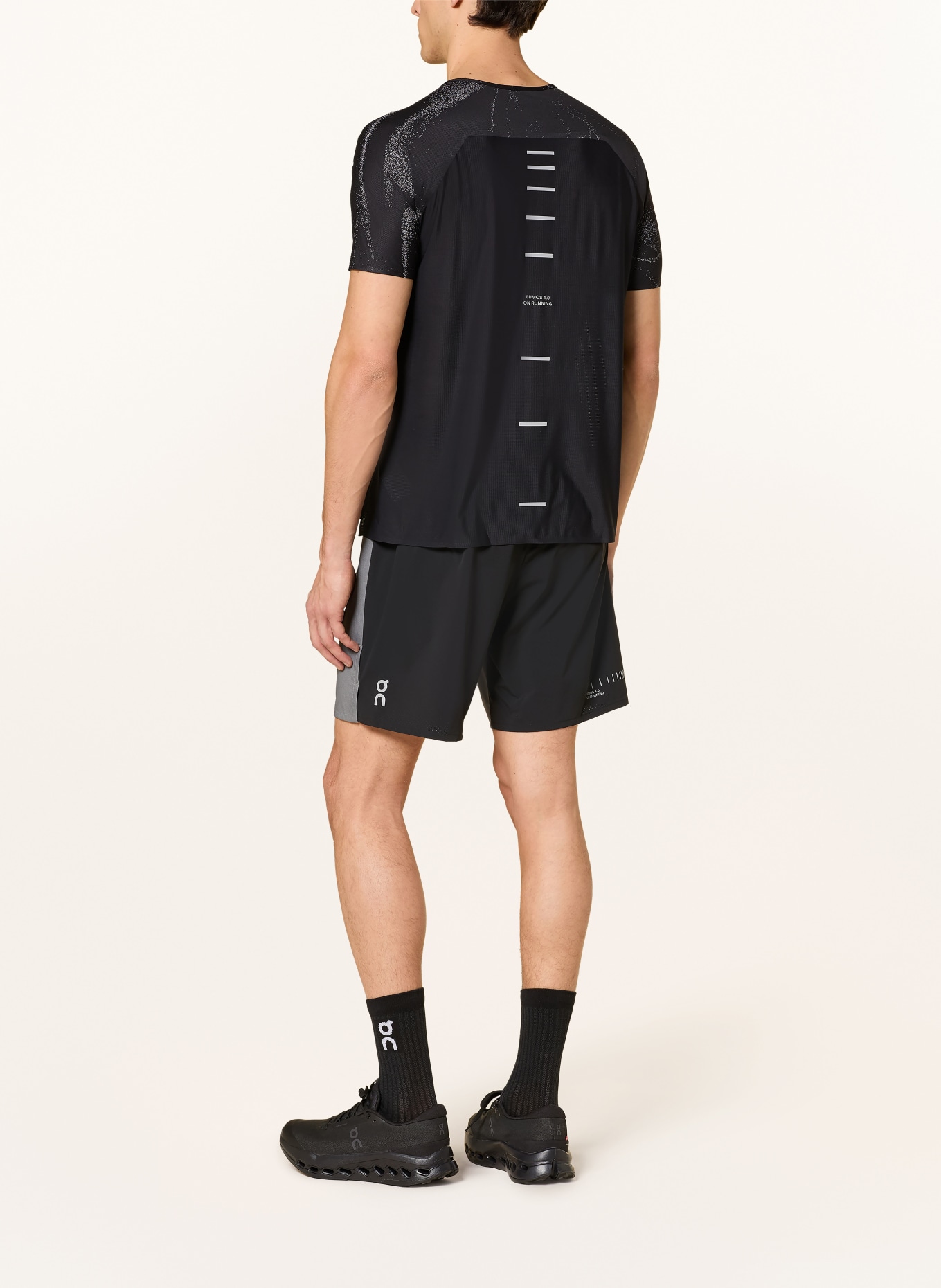On Koszulka do biegania PERFORMANCE-T LUMOS: CZARNY
