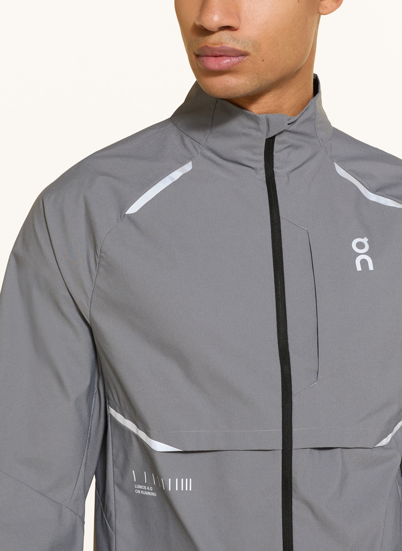 On Laufjacke WEATHER LUMOS: DUNKELGRAU