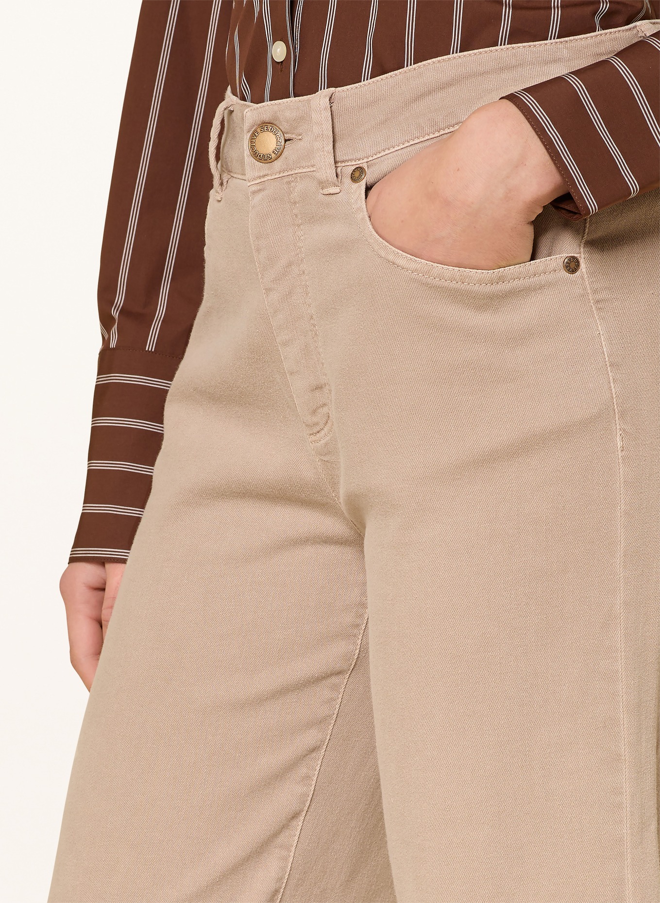 SEDUCTIVE Cropped Jeans MERON: 375 Warm Taupe