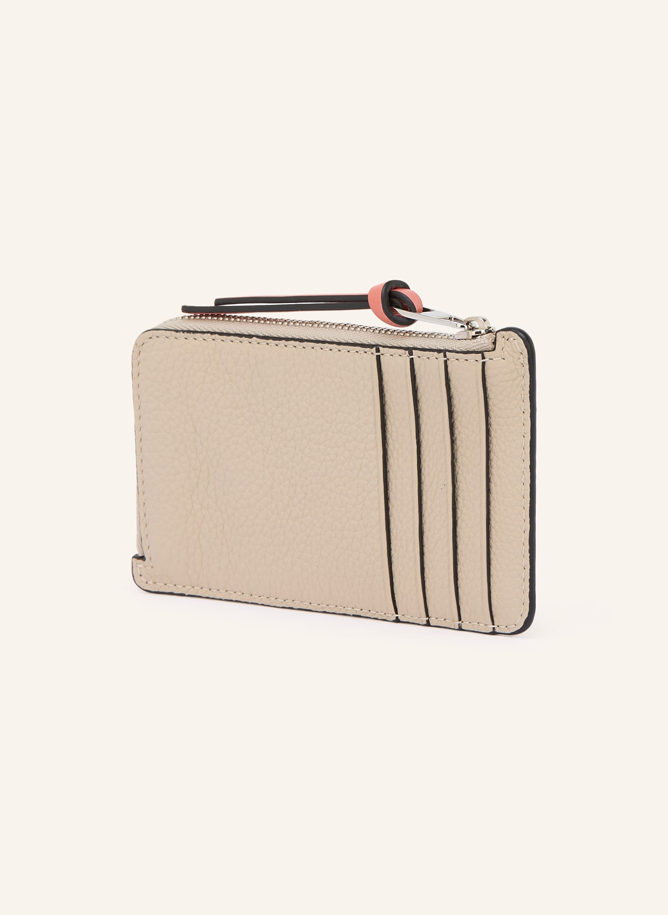 LOEWE Kartenetui: CREME / COGNAC