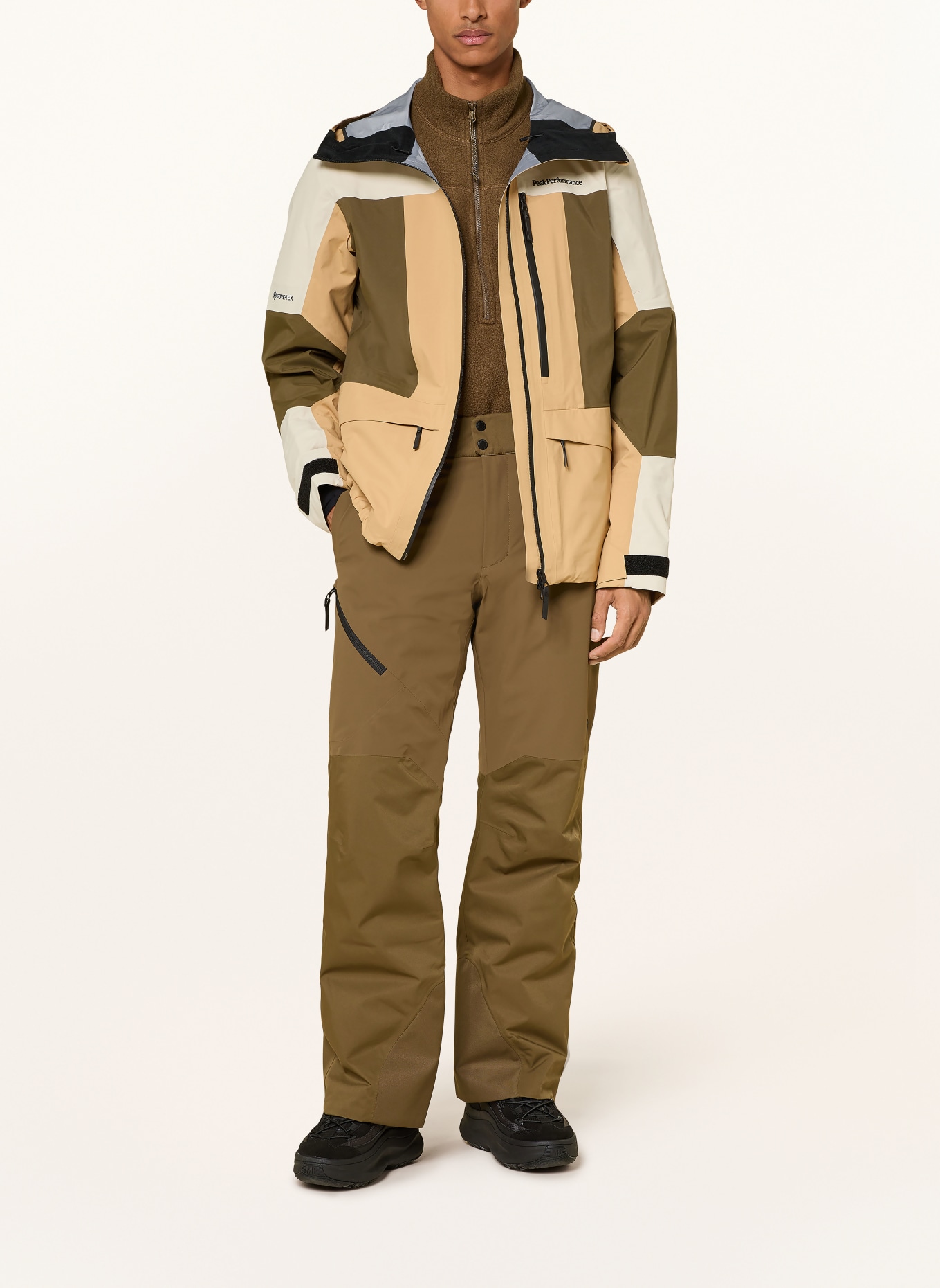 Peak Performance Hardshell-Skijacke GRAVITY GORE-TEX: CAMEL / CREME / OLIV