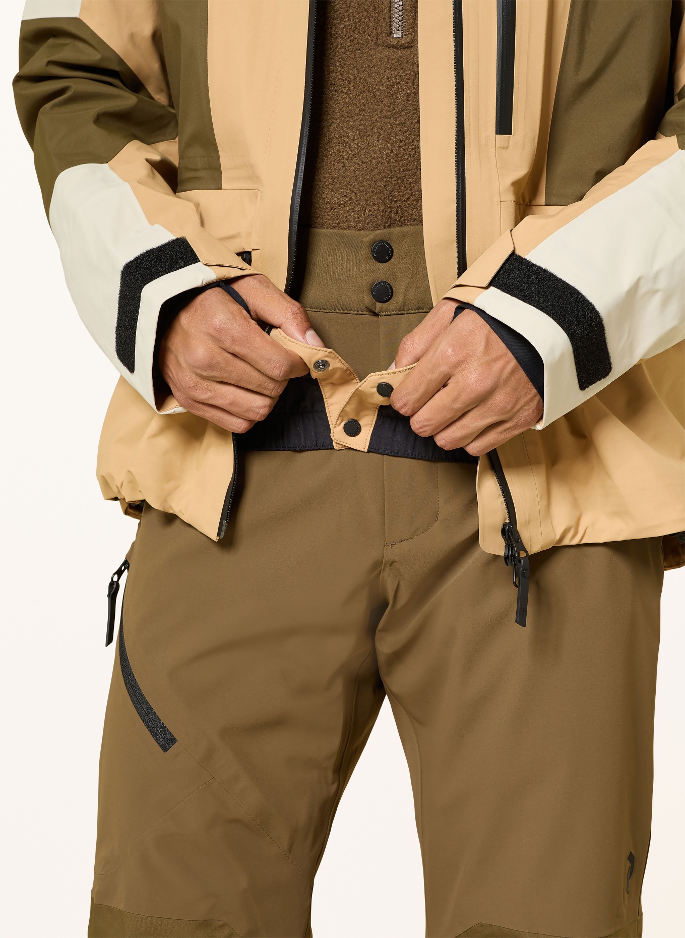Peak Performance Hardshell-Skijacke GRAVITY GORE-TEX: CAMEL / CREME / OLIV