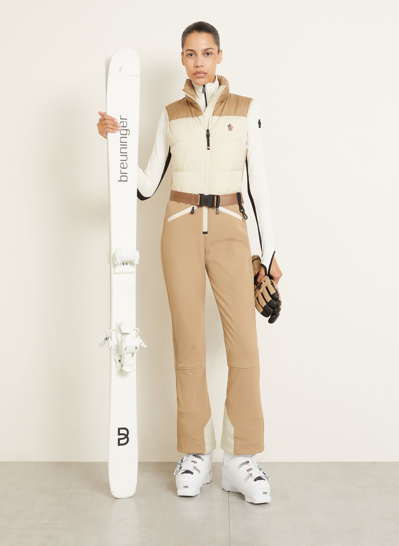 MONCLER GRENOBLE Ski-Overall: BEIGE / CAMEL