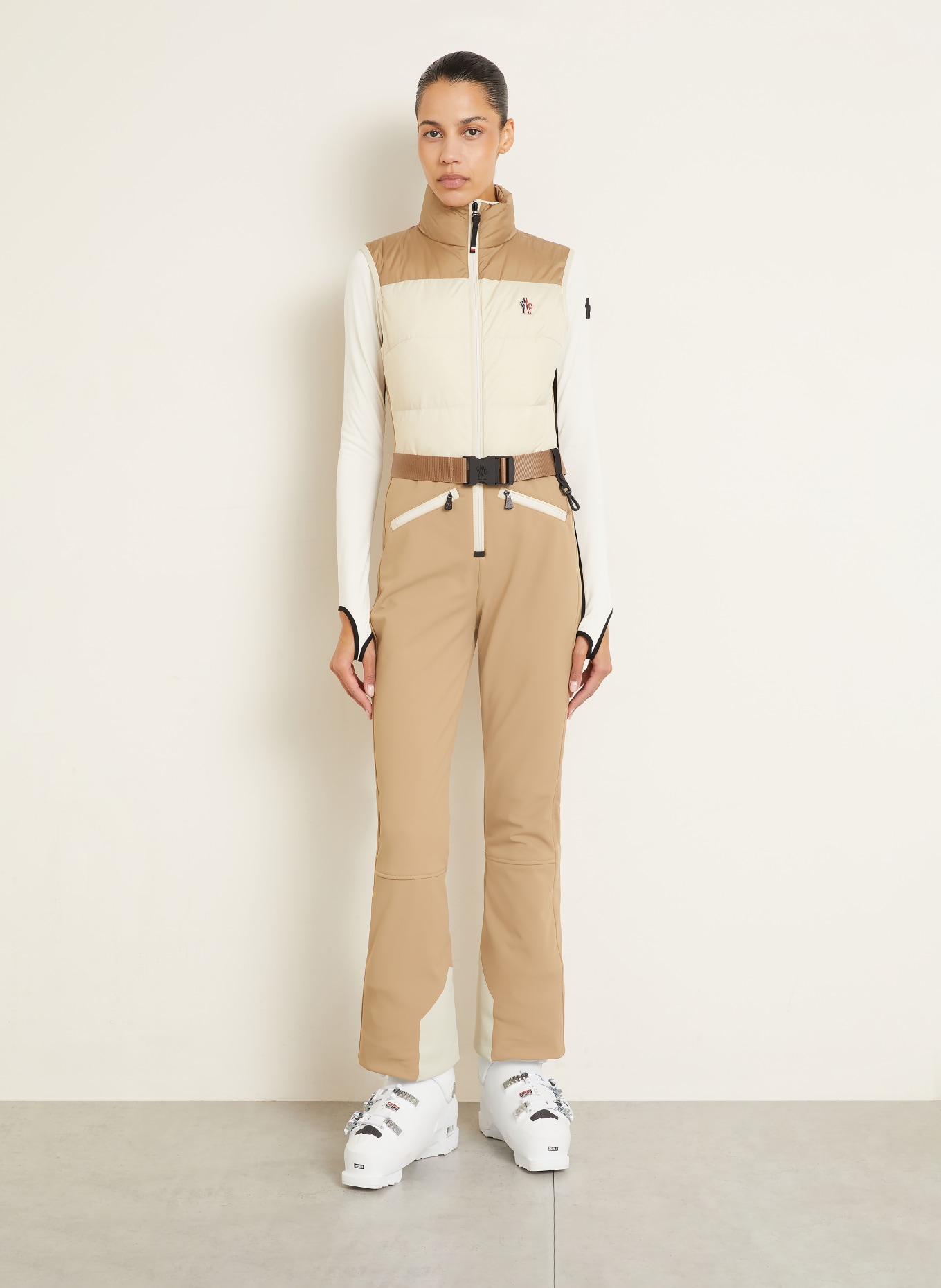 MONCLER GRENOBLE Ski-Overall: BEIGE / CAMEL