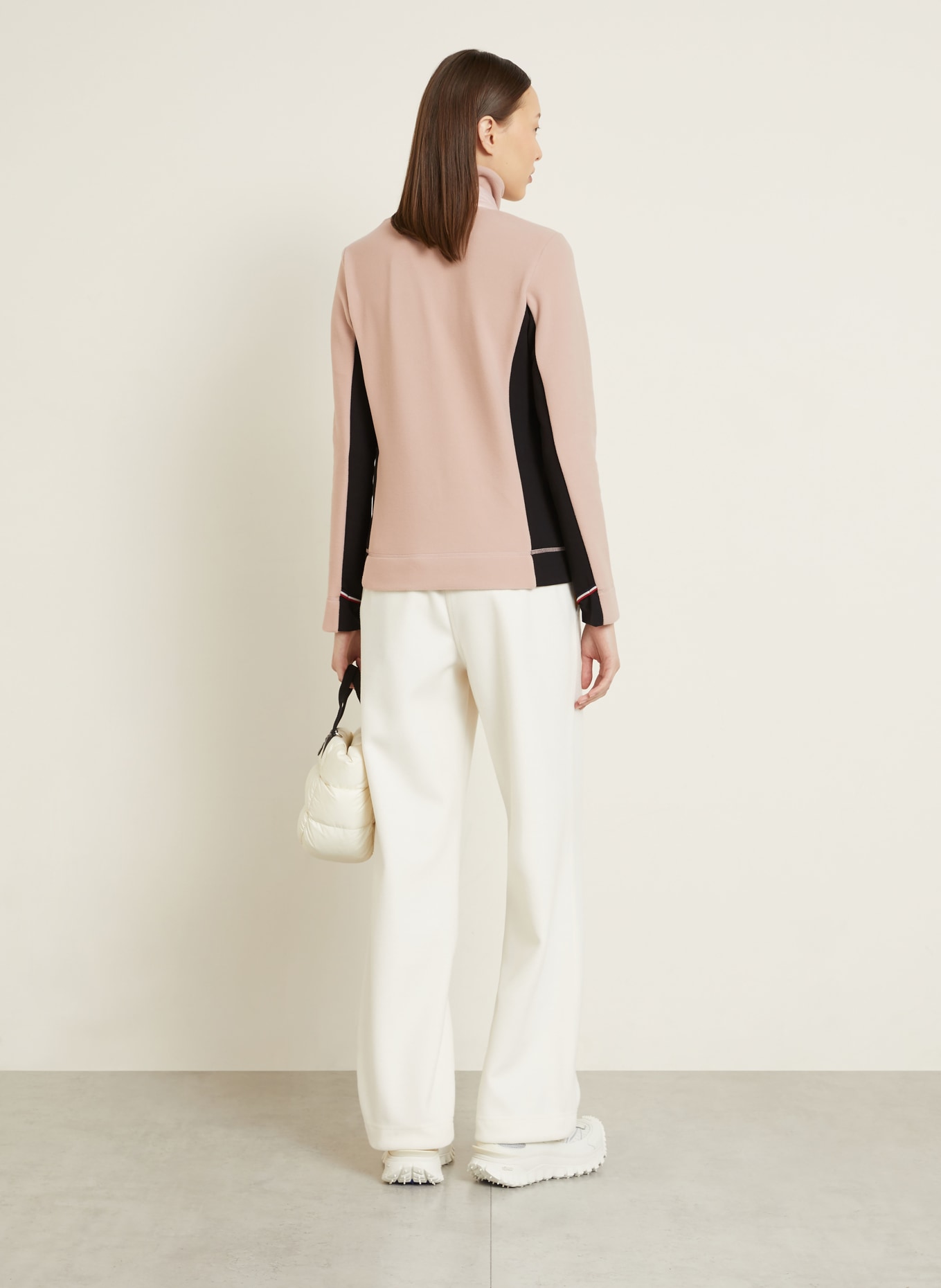 MONCLER GRENOBLE Fleece-Troyer: ROSÉGOLD / SCHWARZ