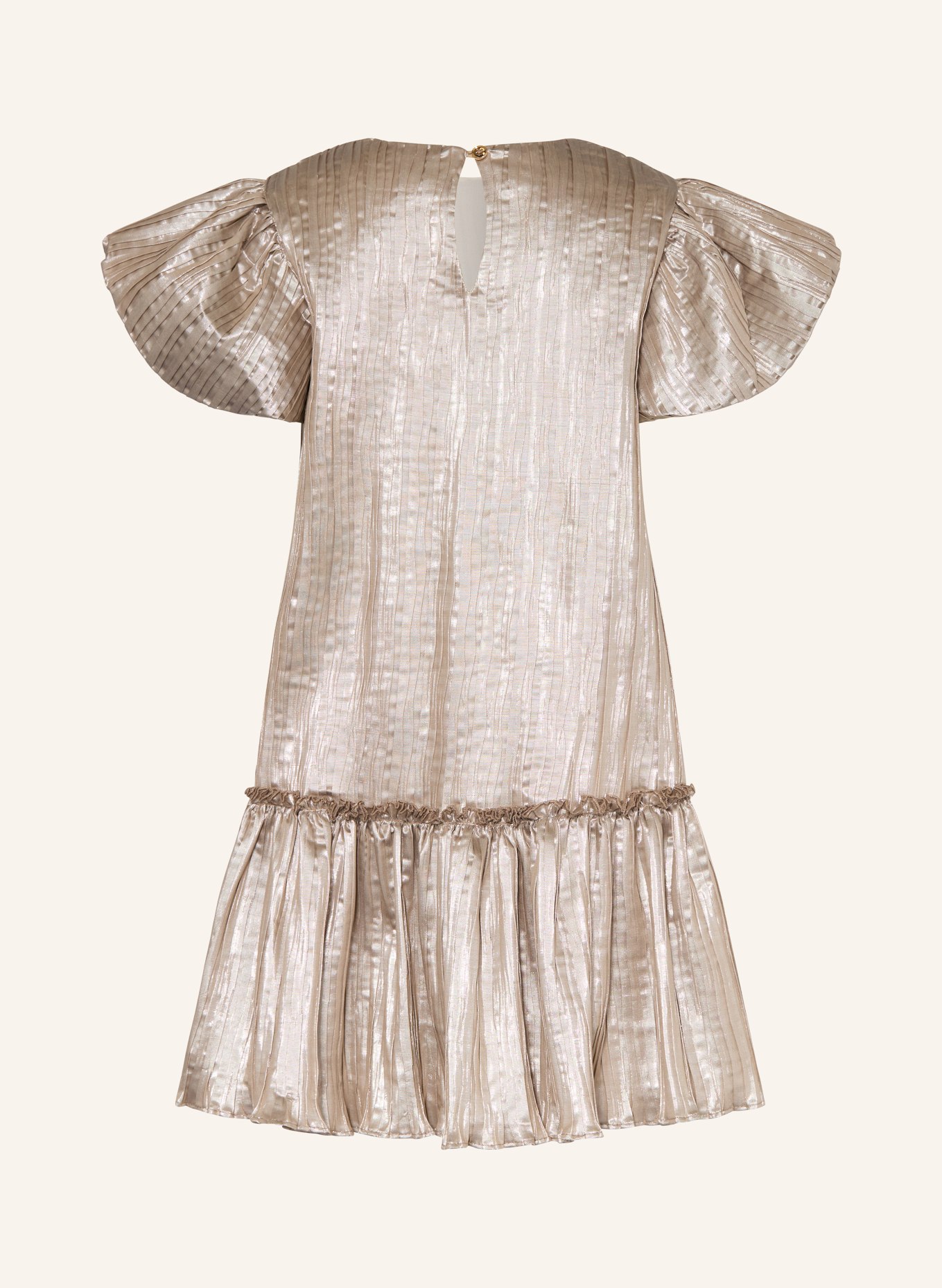 Billieblush Kleid mit Glitzergarn und Plissees: SILBER