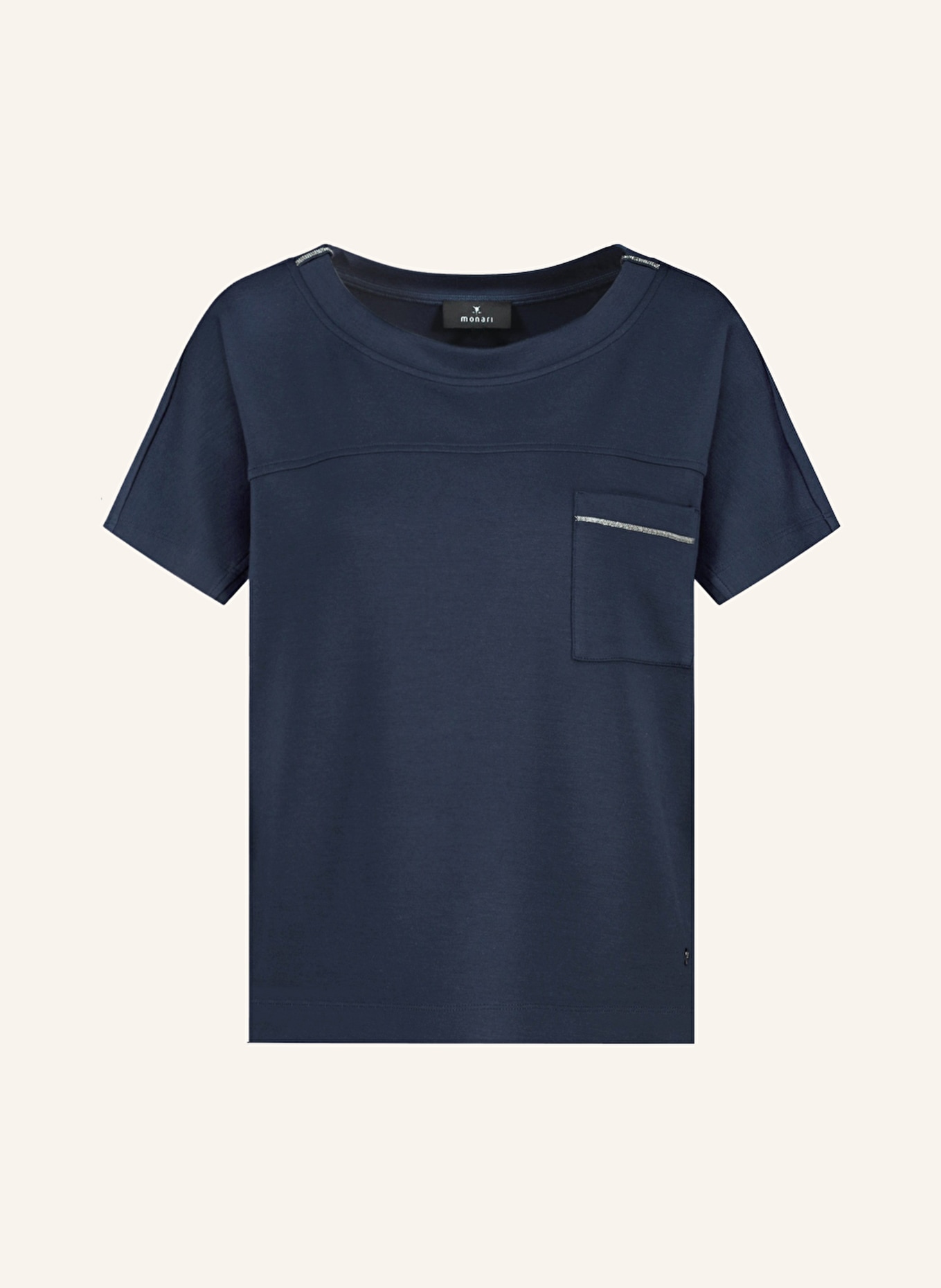 monari T-shirt with gemstones: DARK BLUE