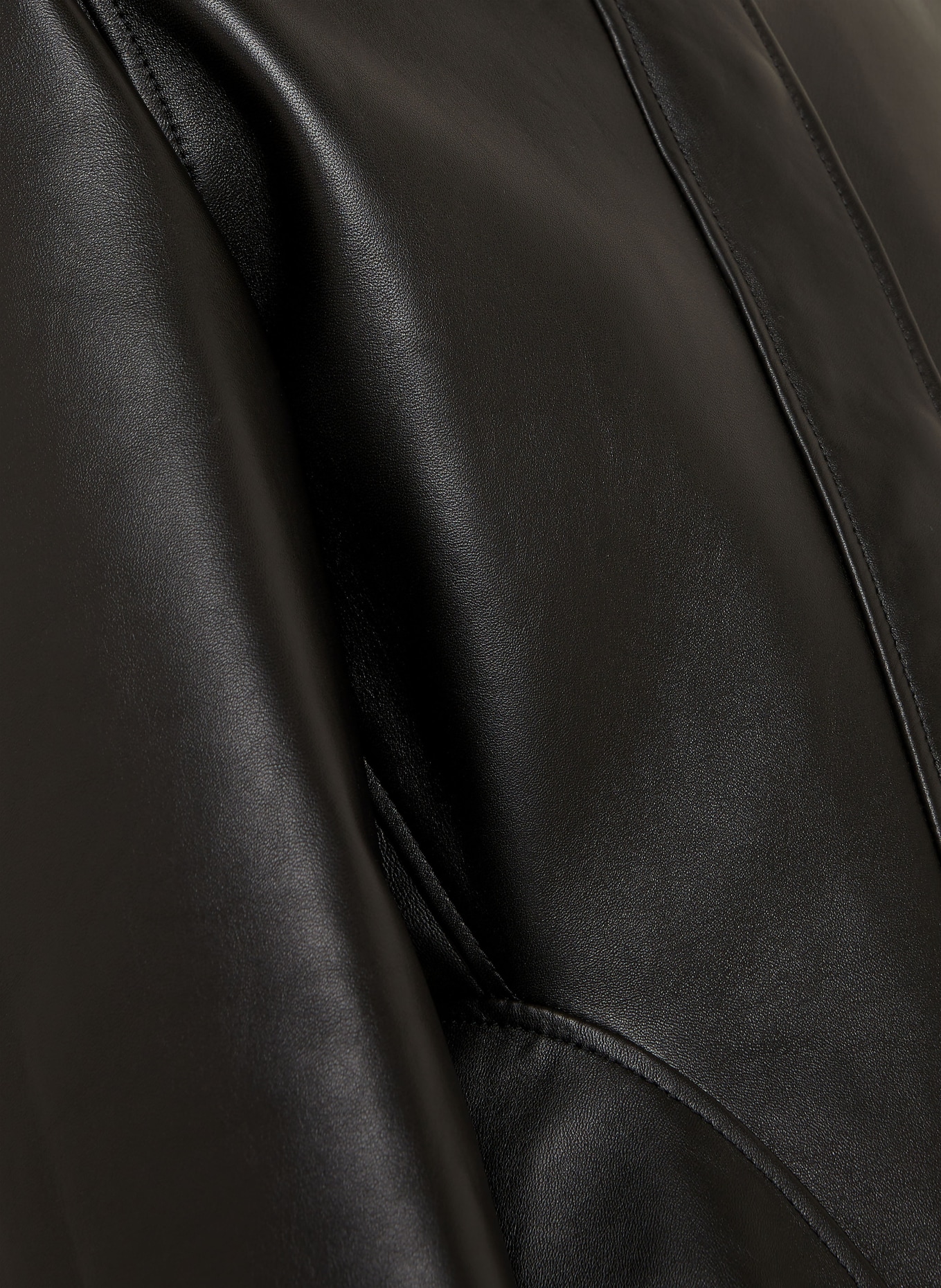 ALAÏA Lederjacke: SCHWARZ / SILBER