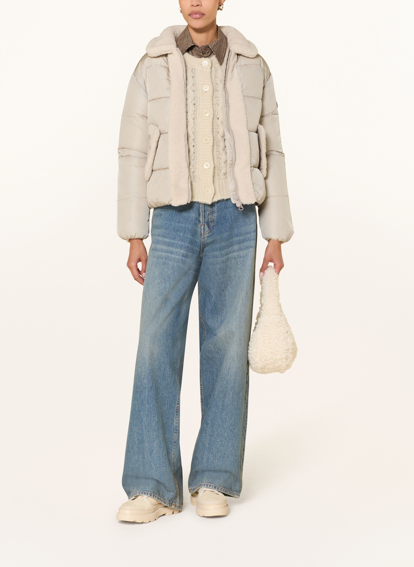 SAVE THE DUCK Steppjacke HONEY im Materialmix: BEIGE