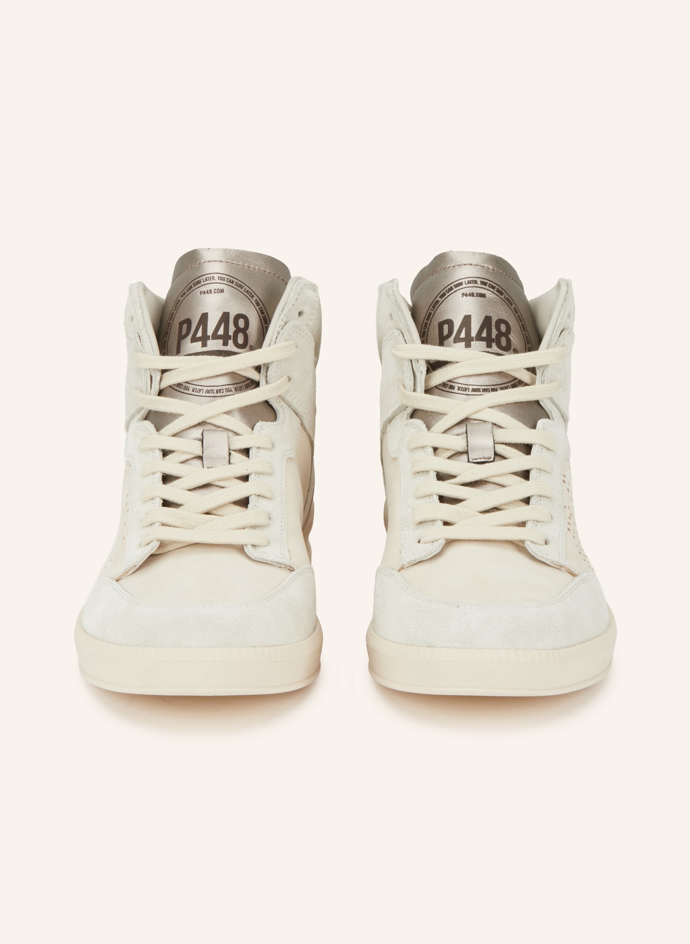 P448 Hightop-Sneaker LONDON 60: CREME / TAUPE
