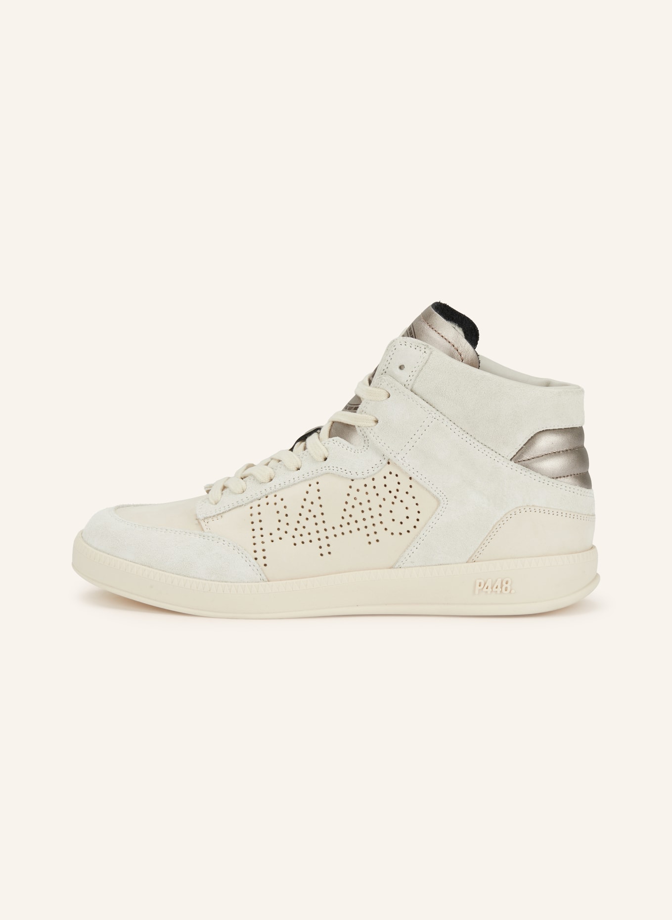 P448 Hightop-Sneaker LONDON 60: CREME / TAUPE