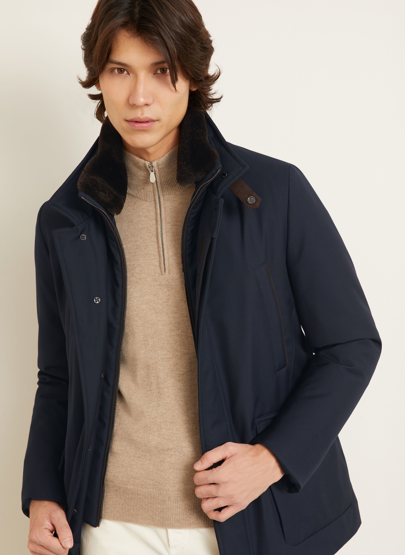 MOORER Parka: DUNKELBLAU