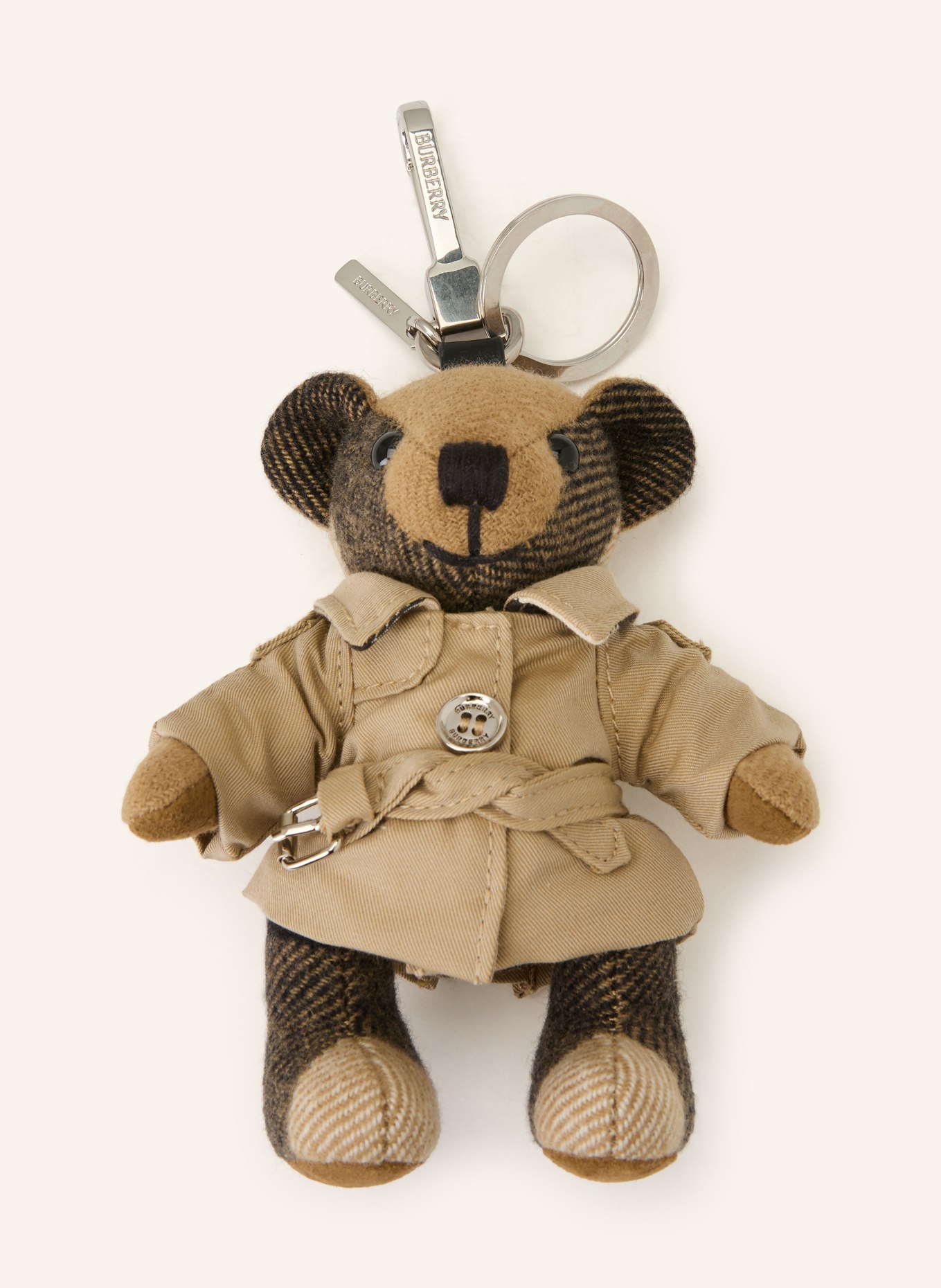 BURBERRY Schlüsselanhänger: BEIGE / DUNKELBRAUN / SCHWARZ