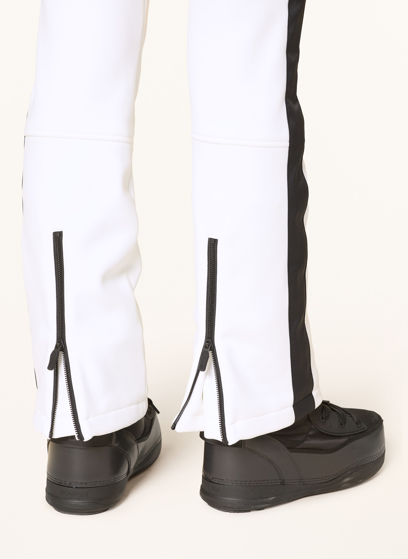 SPORTALM Softshell-Skihose: WEISS / SCHWARZ