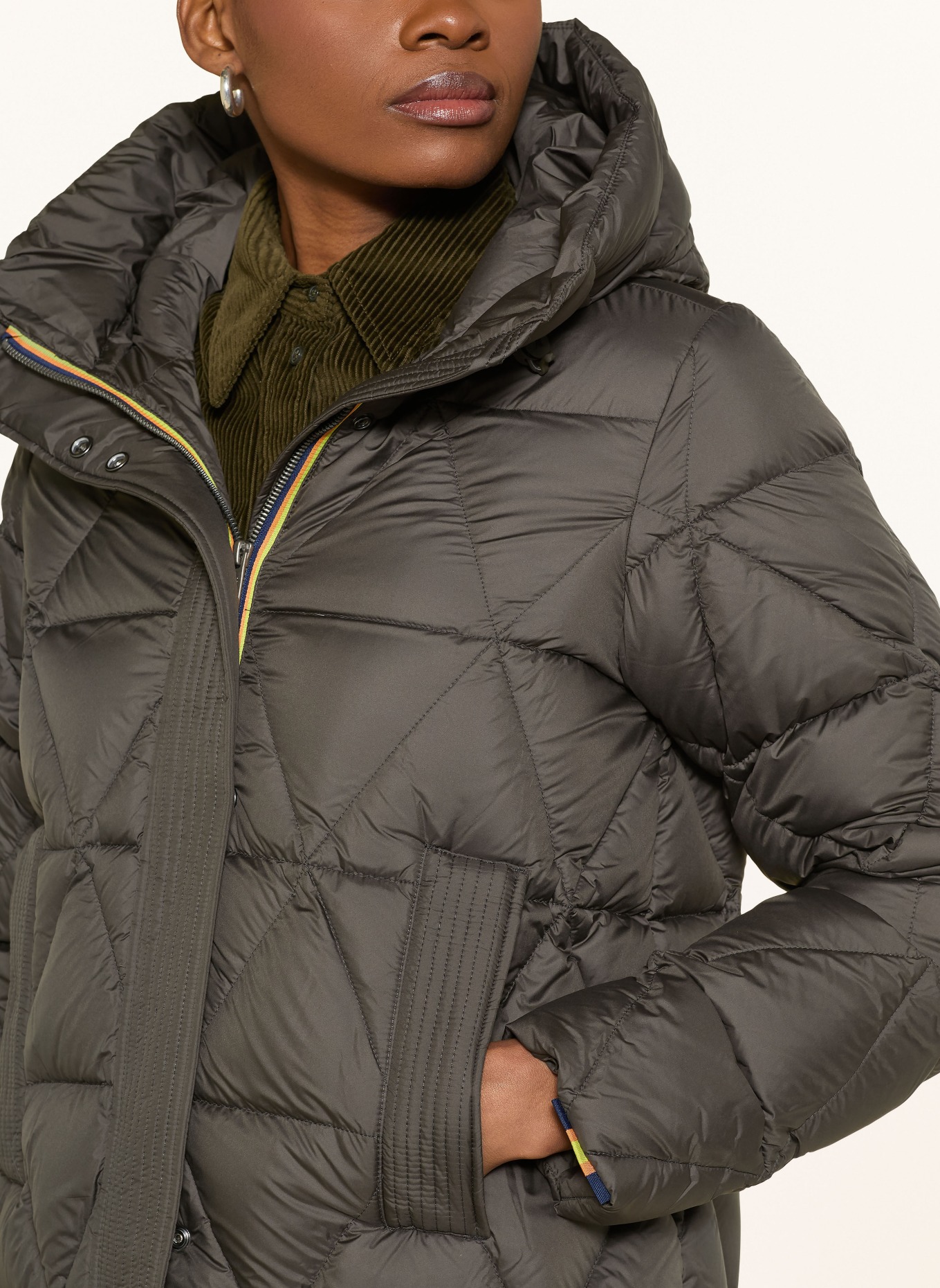 K-WAY RUENNE down coat: OLIVE