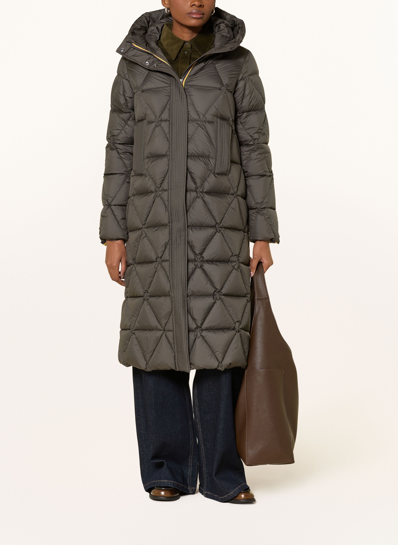 K-WAY RUENNE down coat: OLIVE