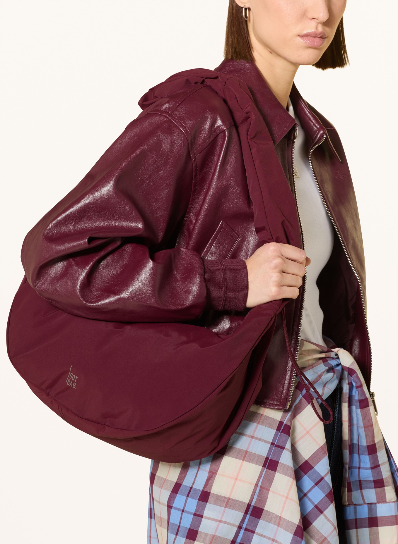 GOT BAG Kabelka přes rameno MOON BAG: TMAVĚ ČERVENÁ