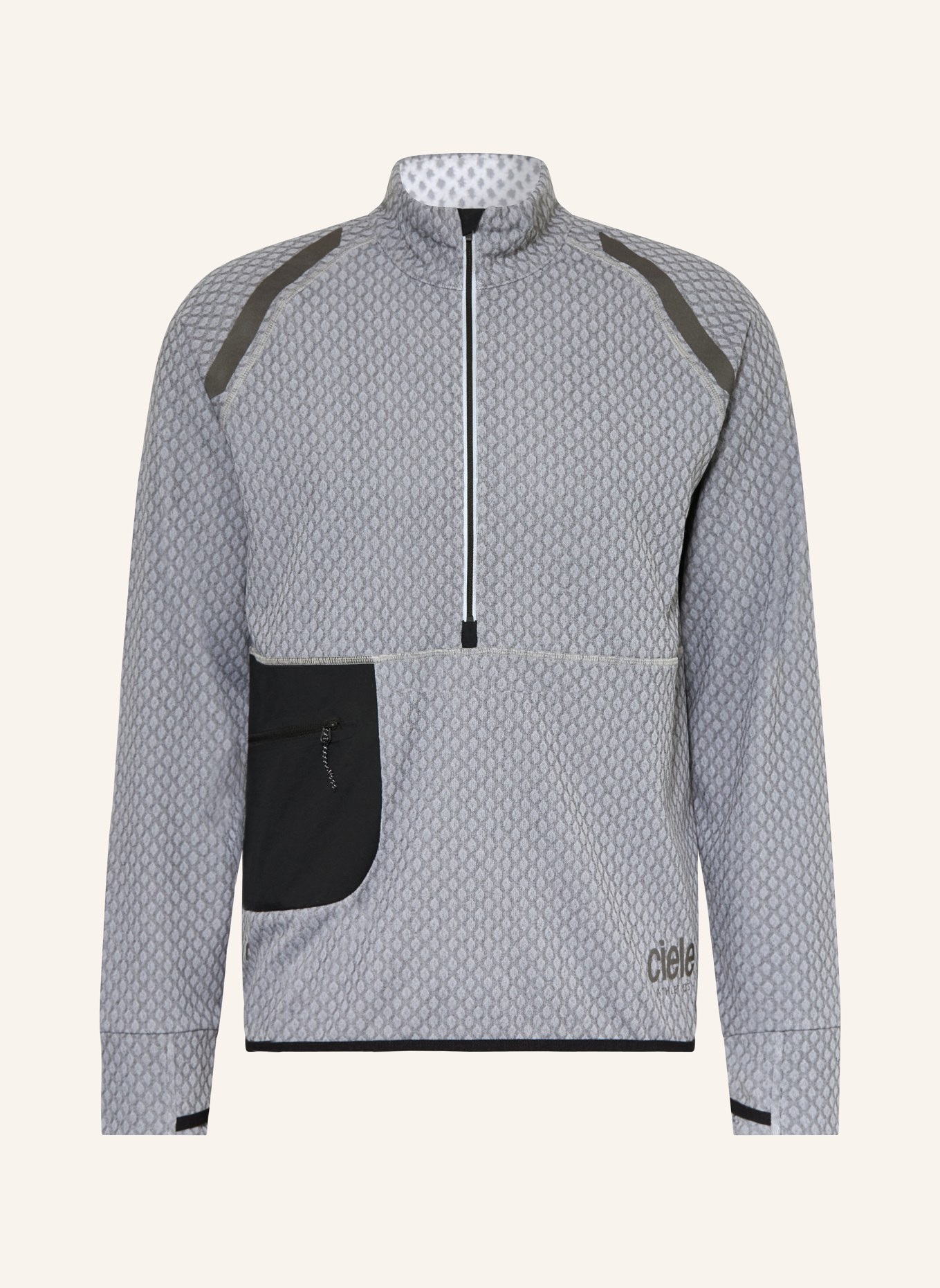 ciele athletics Longsleeve VLV: GRAU / SCHWARZ