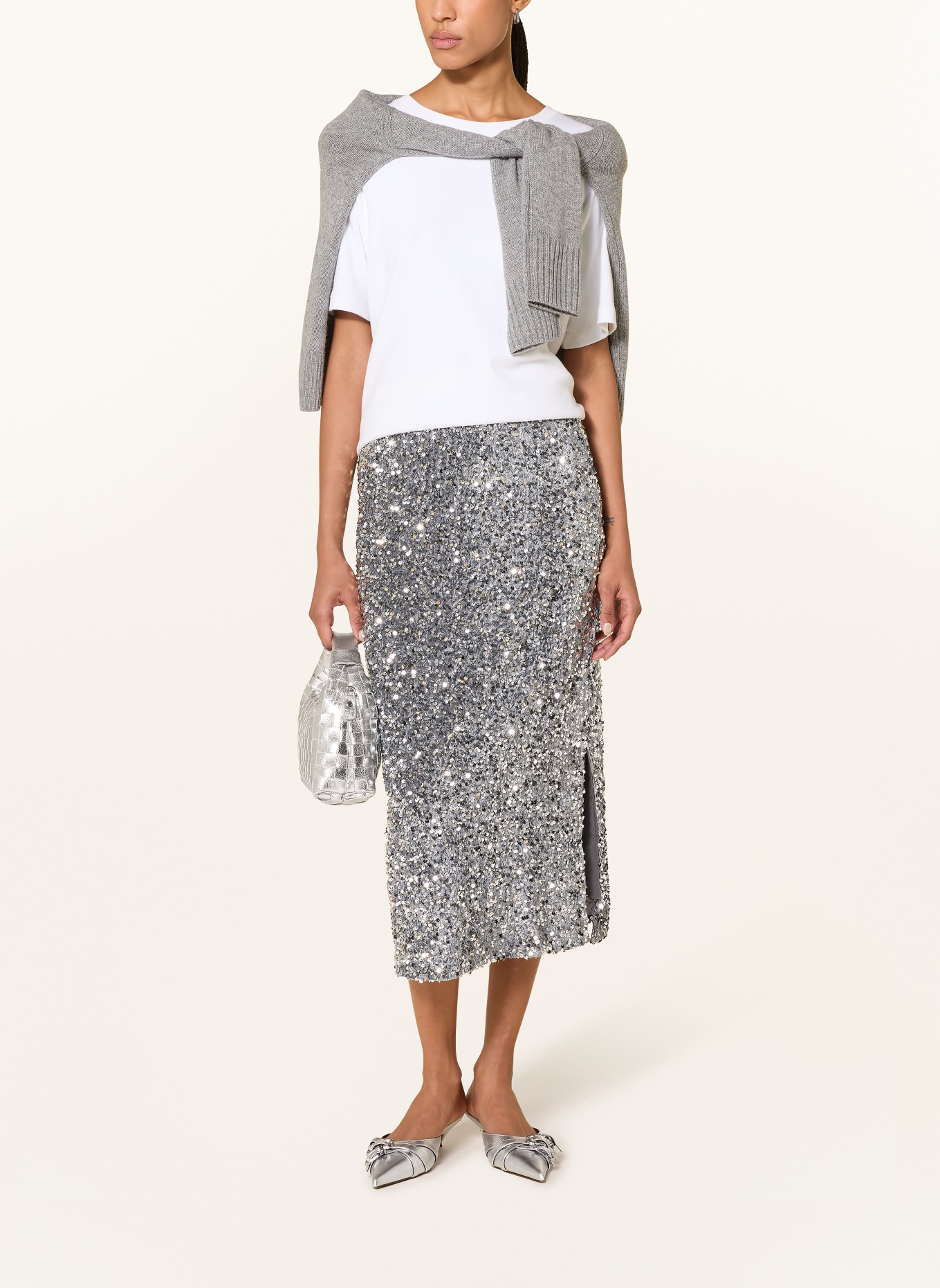 Y.A.S. Rock mit Pailletten: SILBER